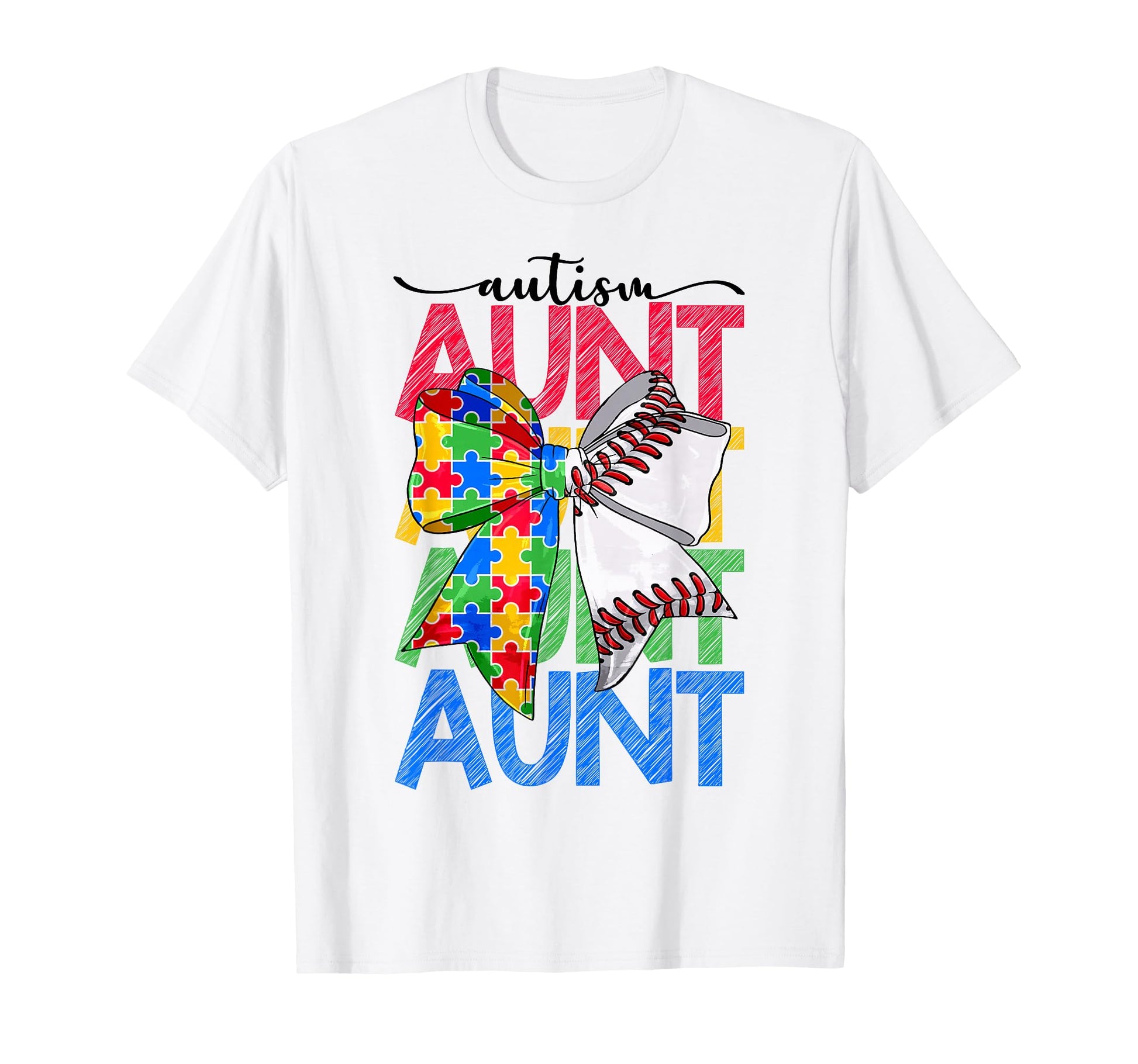 Autism Aunt Autism Awareness Coquette T-Shirt - Streetwear Style Unisex - T-Shirt, Sweatshirt, Hoodie