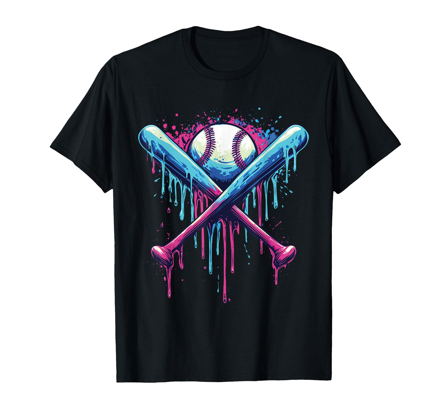 Baseball Bat Drip Funny T-Shirt - Fun Novelty Design for Adults - T-Shirt, Sweatshirt, Hoodie