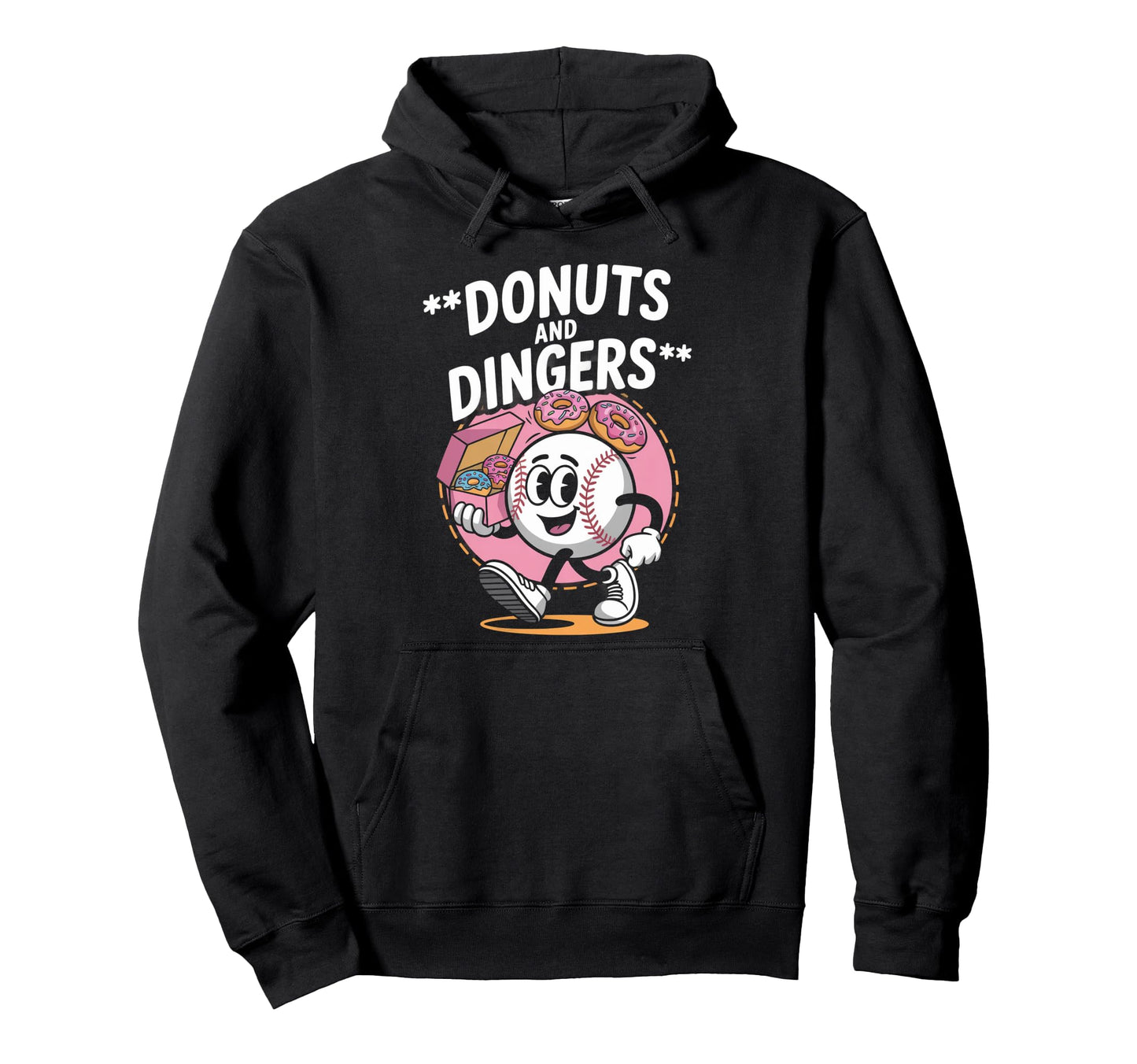 Donuts Home Runs Baseball Funny Sports Hoodie - Aesthetic Graphic Unisex - T-Shirt, Sweatshirt, Hoodie