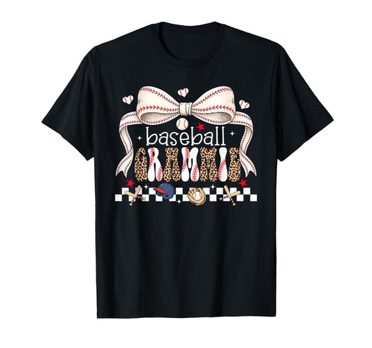 Baseball Grammie Coquette Bow Baseball T-Shirt - Graphic Print Unisex - T-Shirt, Sweatshirt, Hoodie