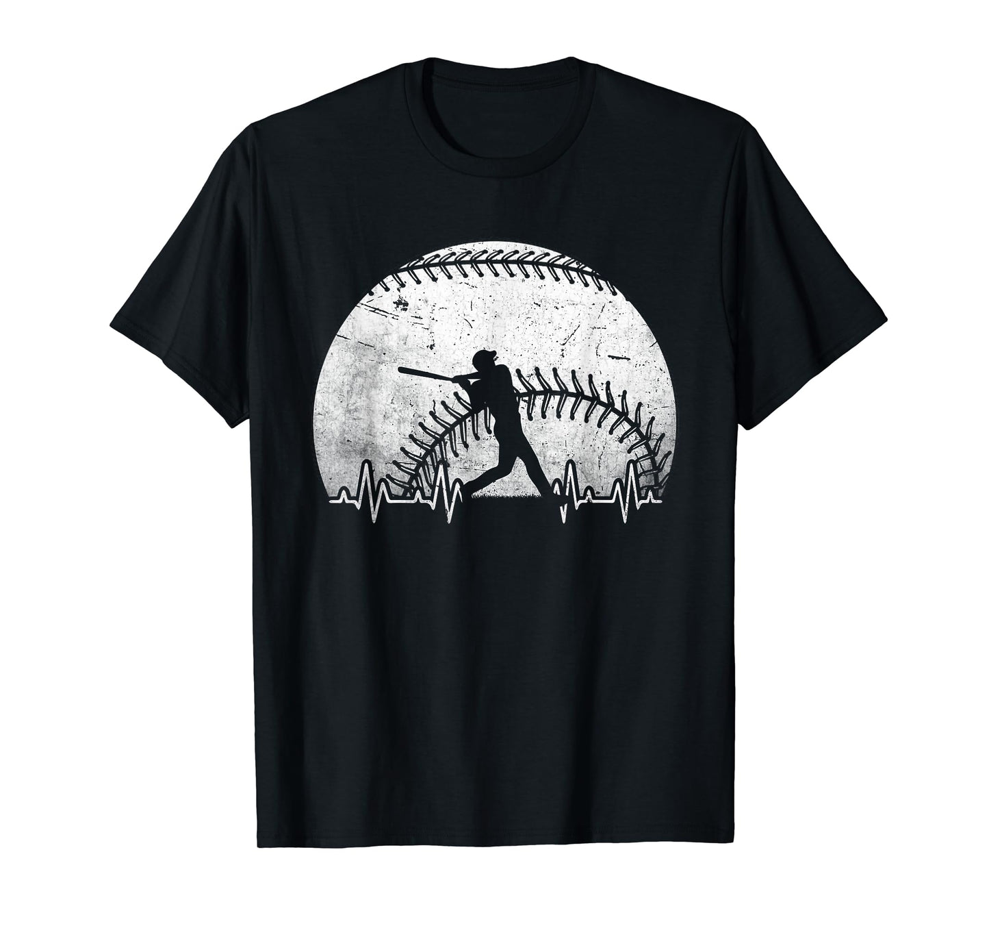Baseball Player Heartbeat Rhythm Puls T-Shirt - Graphic Print Unisex - T-Shirt, Sweatshirt, Hoodie