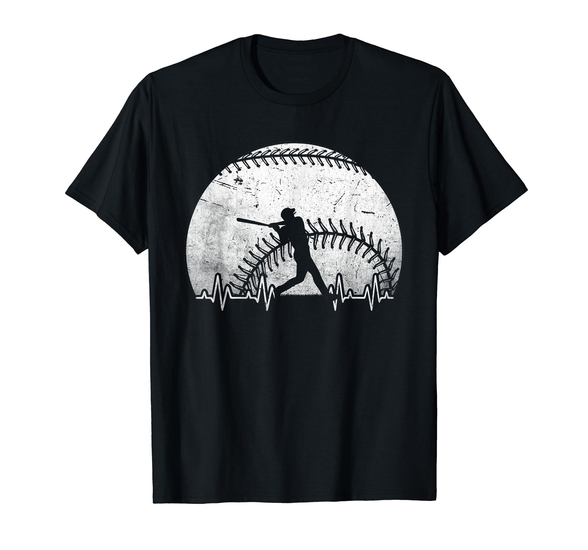 Baseball Player Heartbeat Rhythm Puls T-Shirt - Graphic Print Unisex - T-Shirt, Sweatshirt, Hoodie