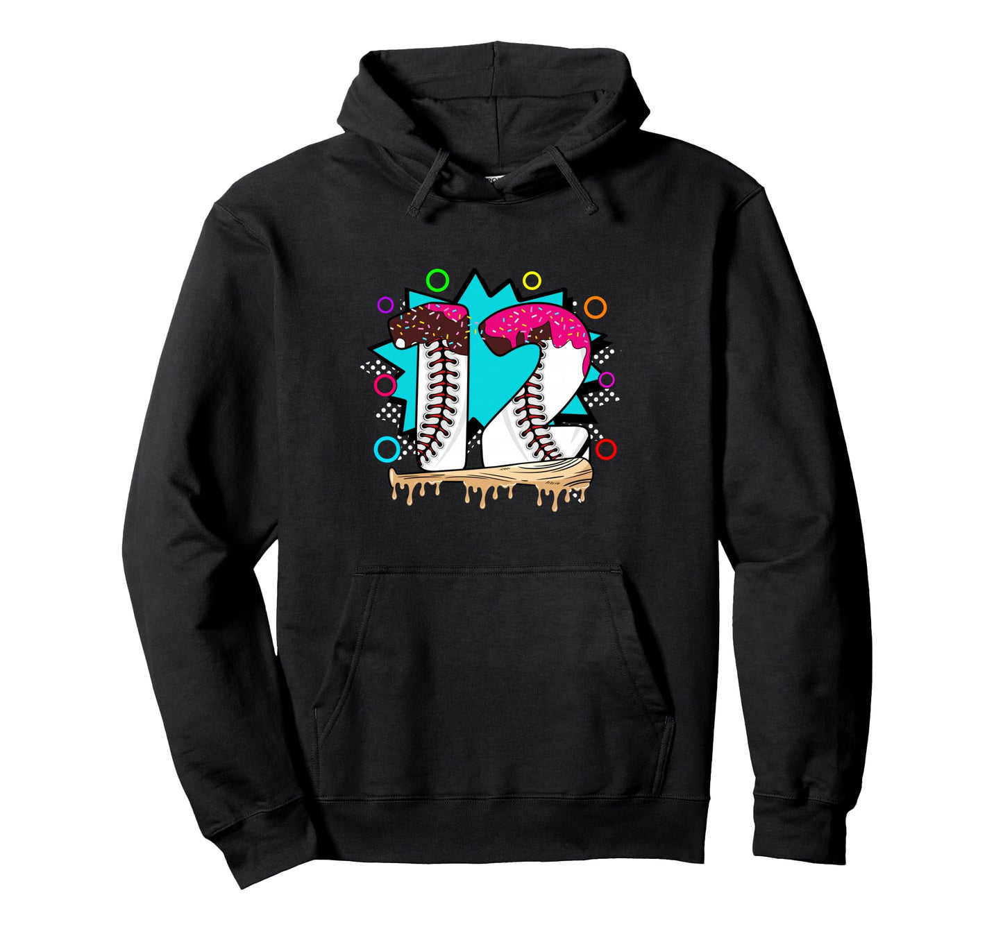 12Th Birthday Baseball Hoodie - Casual Everyday Wear Unisex - T-Shirt, Sweatshirt, Hoodie