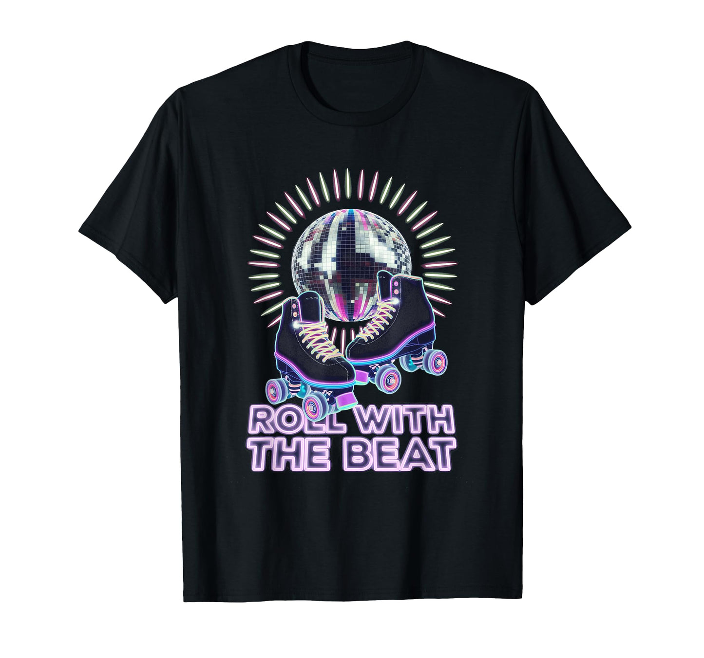 Rollerskates Funny 80S Roller Disco T-Shirt - Minimalist Print Unisex - T-Shirt, Sweatshirt, Hoodie