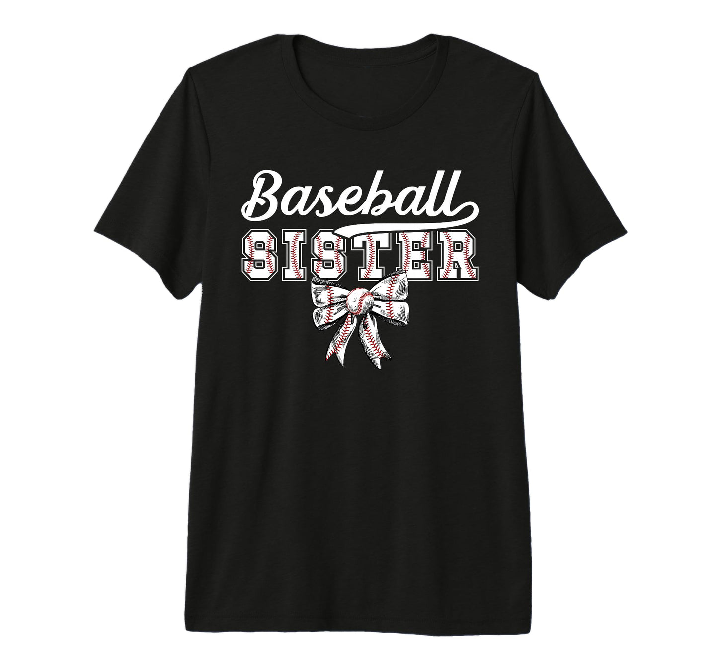 Baseball Sister Coquette Sister Baseball T-Shirt - Graphic Print Unisex - T-Shirt, Sweatshirt, Hoodie