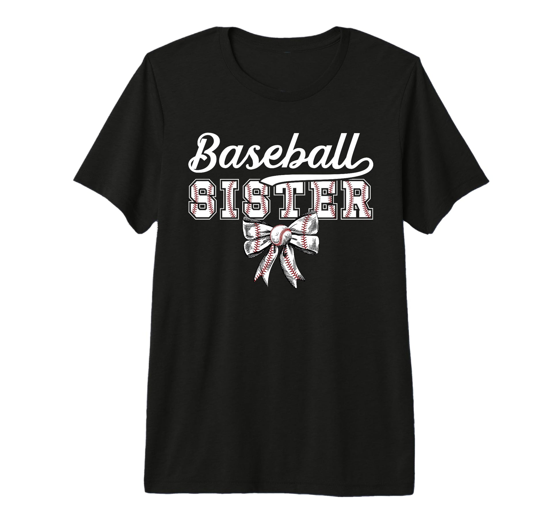 Baseball Sister Coquette Sister Baseball T-Shirt - Graphic Print Unisex - T-Shirt, Sweatshirt, Hoodie
