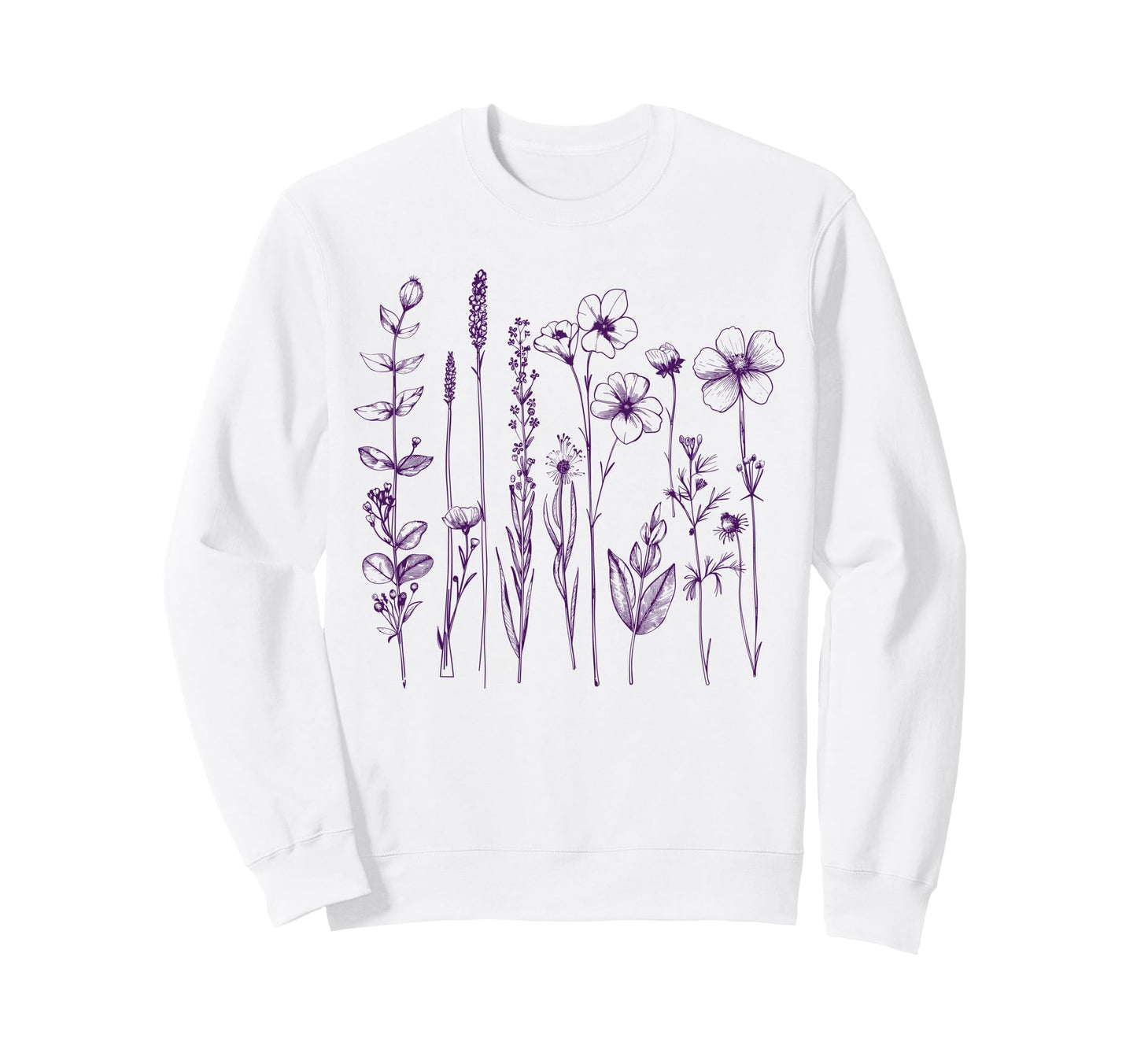 Wildflower Floral Boho Flower Sweatshirt - Streetwear Style Men Women - T-Shirt, Sweatshirt, Hoodie