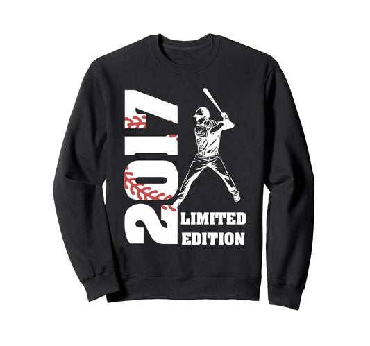 2017 8Th Bday Party Baseball 9 Years Old Sweatshirt - Unique Graphic Unisex - T-Shirt, Sweatshirt, Hoodie