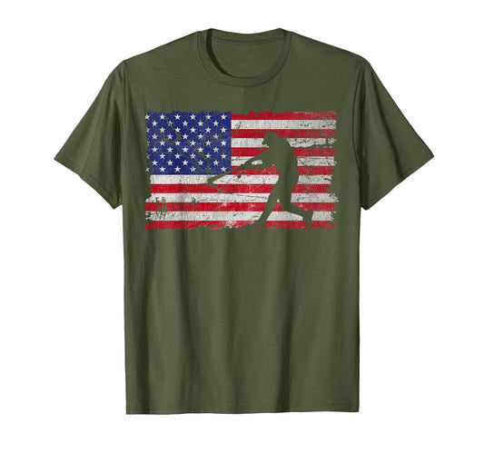 American Flag Baseball Squad Team T-Shirt - Custom Art Print Men Women - T-Shirt, Sweatshirt, Hoodie