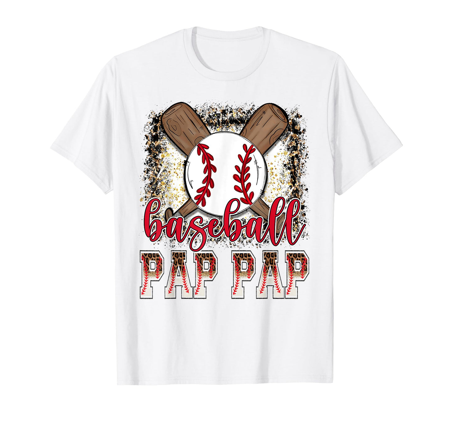 Baseball Pap Pap Leopard Proud Ball T-Shirt - Novelty Apparel for Adults - T-Shirt, Sweatshirt, Hoodie