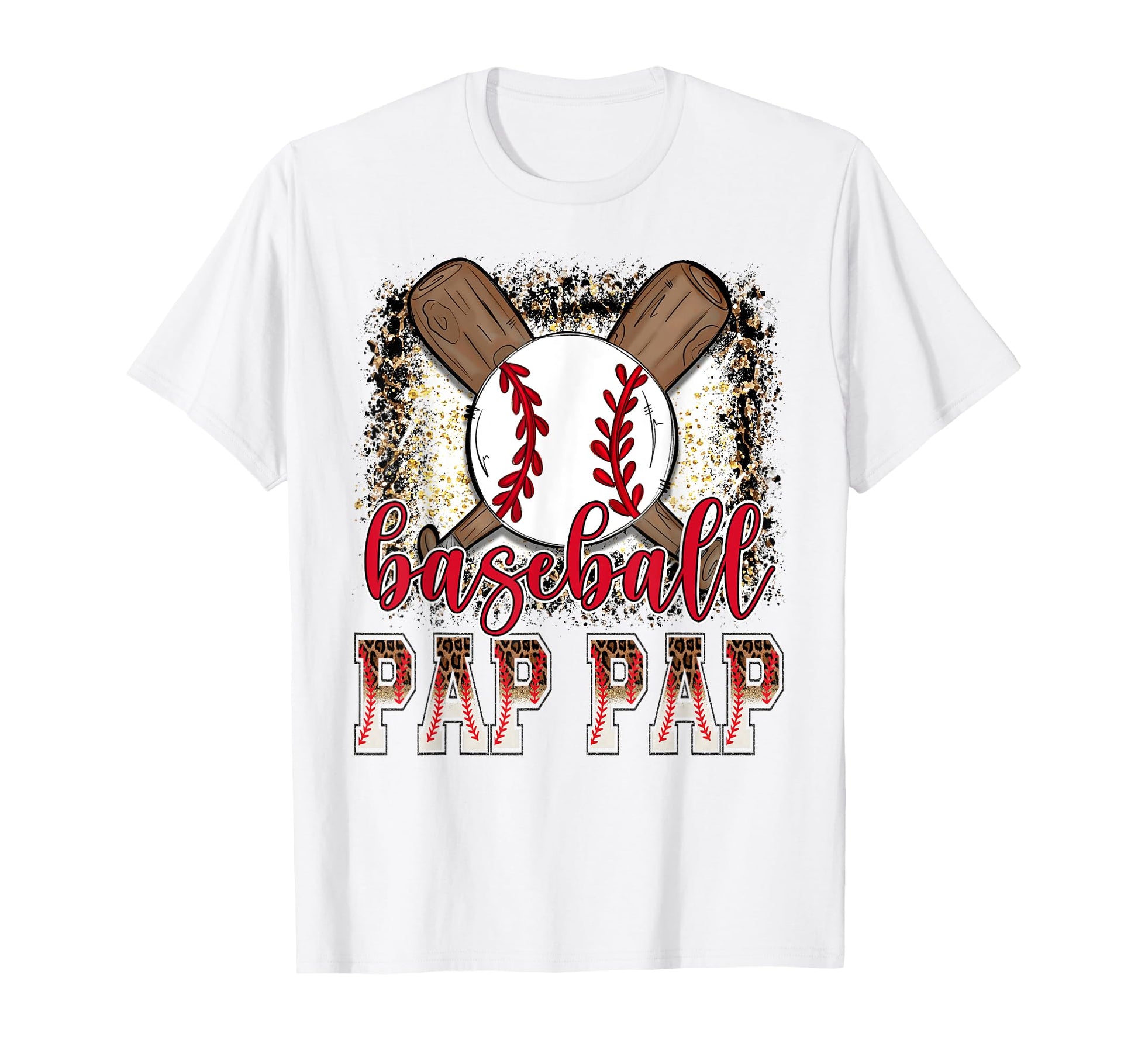 Baseball Pap Pap Leopard Proud Ball T-Shirt - Novelty Apparel for Adults - T-Shirt, Sweatshirt, Hoodie