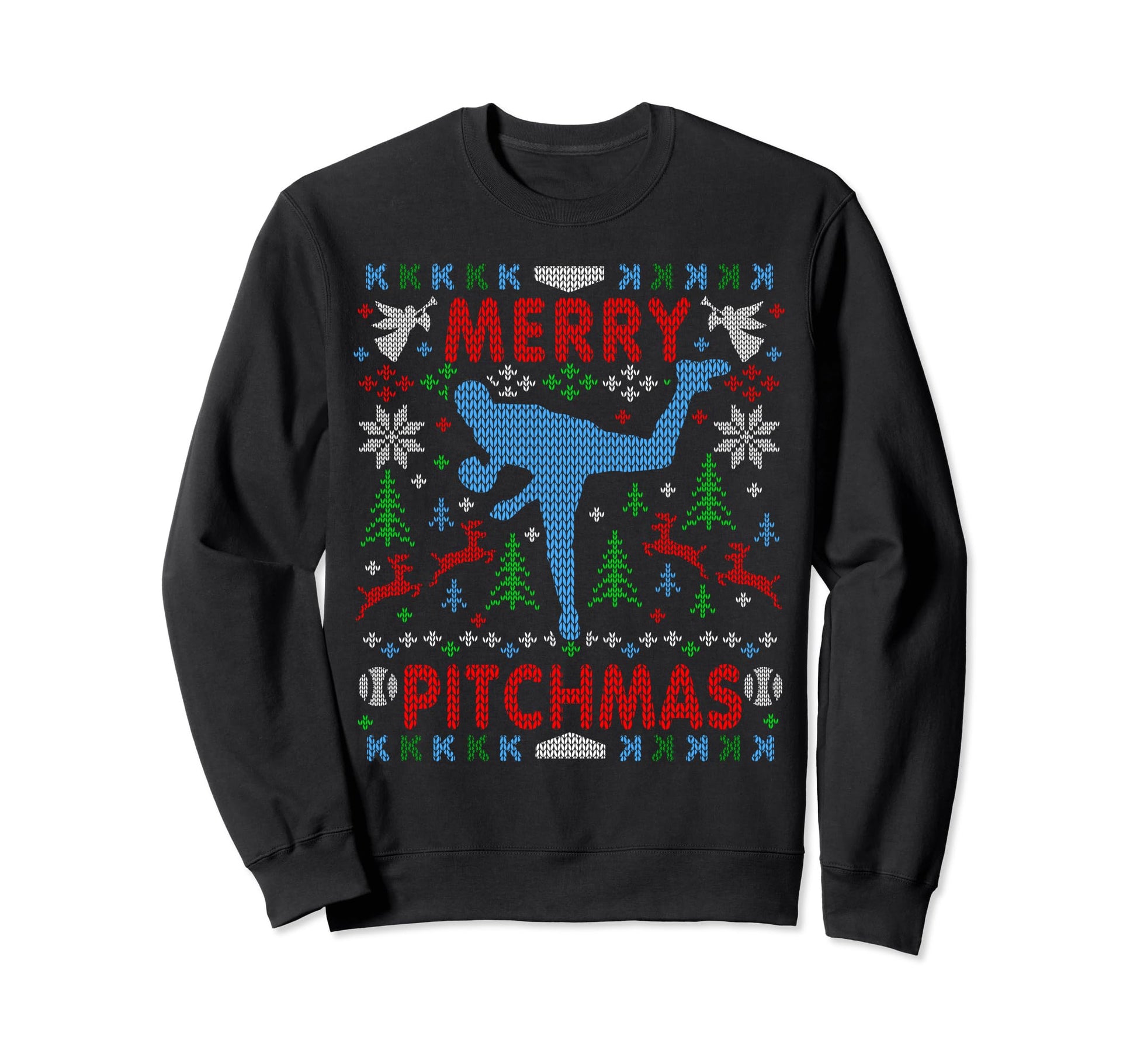 Funny Baseball Pitcher Ugly Party Sweatshirt - Minimalist Print Unisex - T-Shirt, Sweatshirt, Hoodie