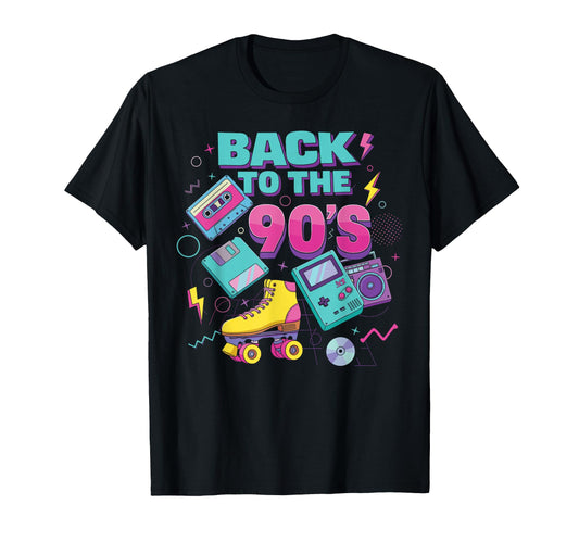 Back To 90S Roller Skates Cassette Tape T-Shirt - Graphic Print Men Women - T-Shirt, Sweatshirt, Hoodie