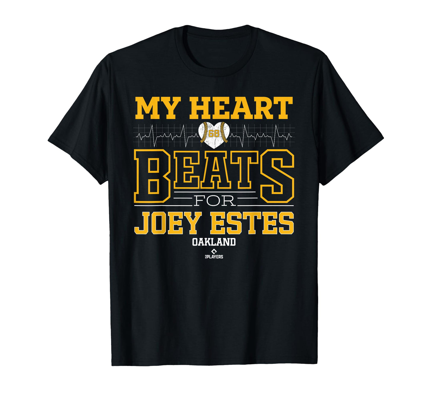 My Heart Beats Joey Estes Oakland T-Shirt - Novelty Apparel for Adults - T-Shirt, Sweatshirt, Hoodie