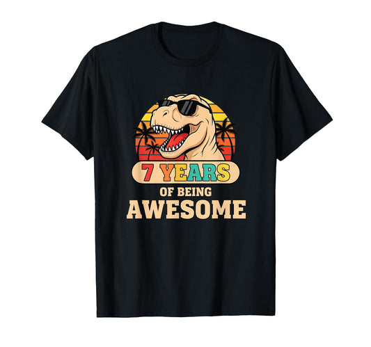 Baseball 7 Years Being Awesome 7Th T-Shirt - Novelty Apparel Unisex - T-Shirt, Sweatshirt, Hoodie