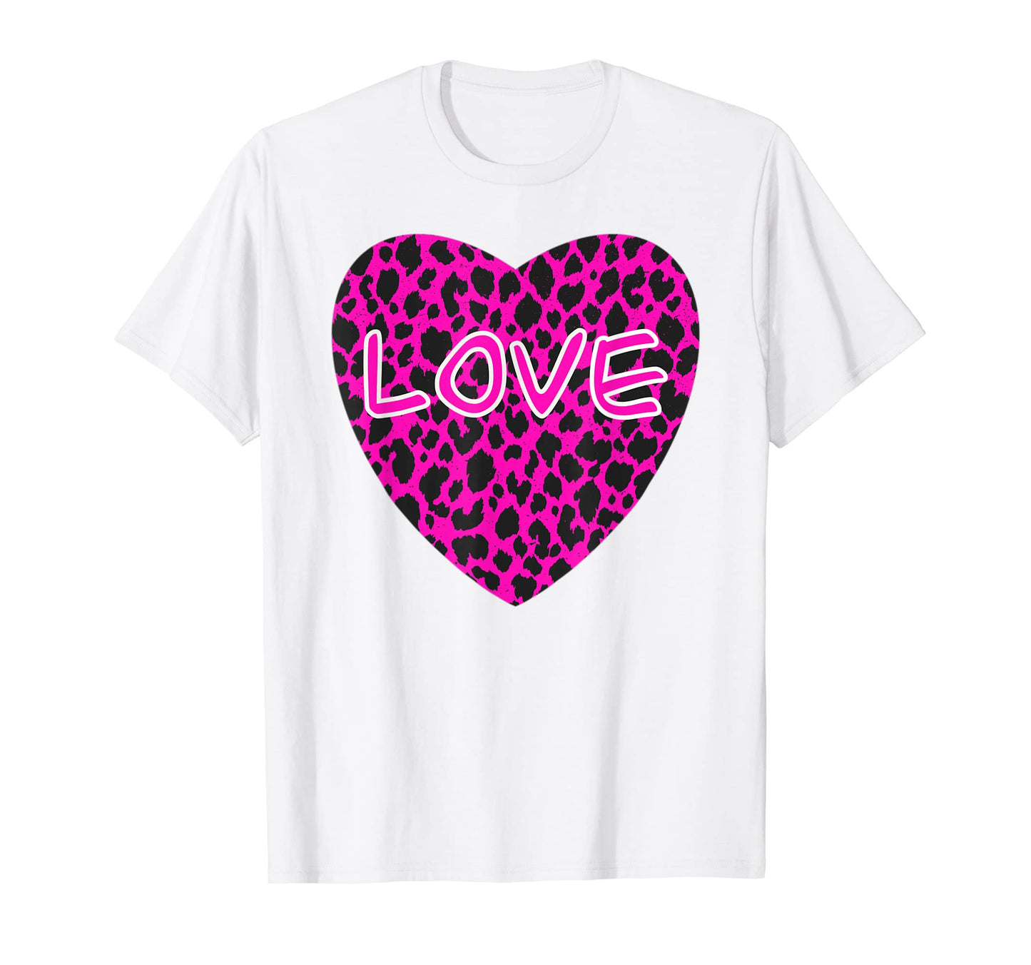 Leopard Heart Mcbling Y2K Aesthetic T-Shirt - Fun Novelty Design Unisex - T-Shirt, Sweatshirt, Hoodie
