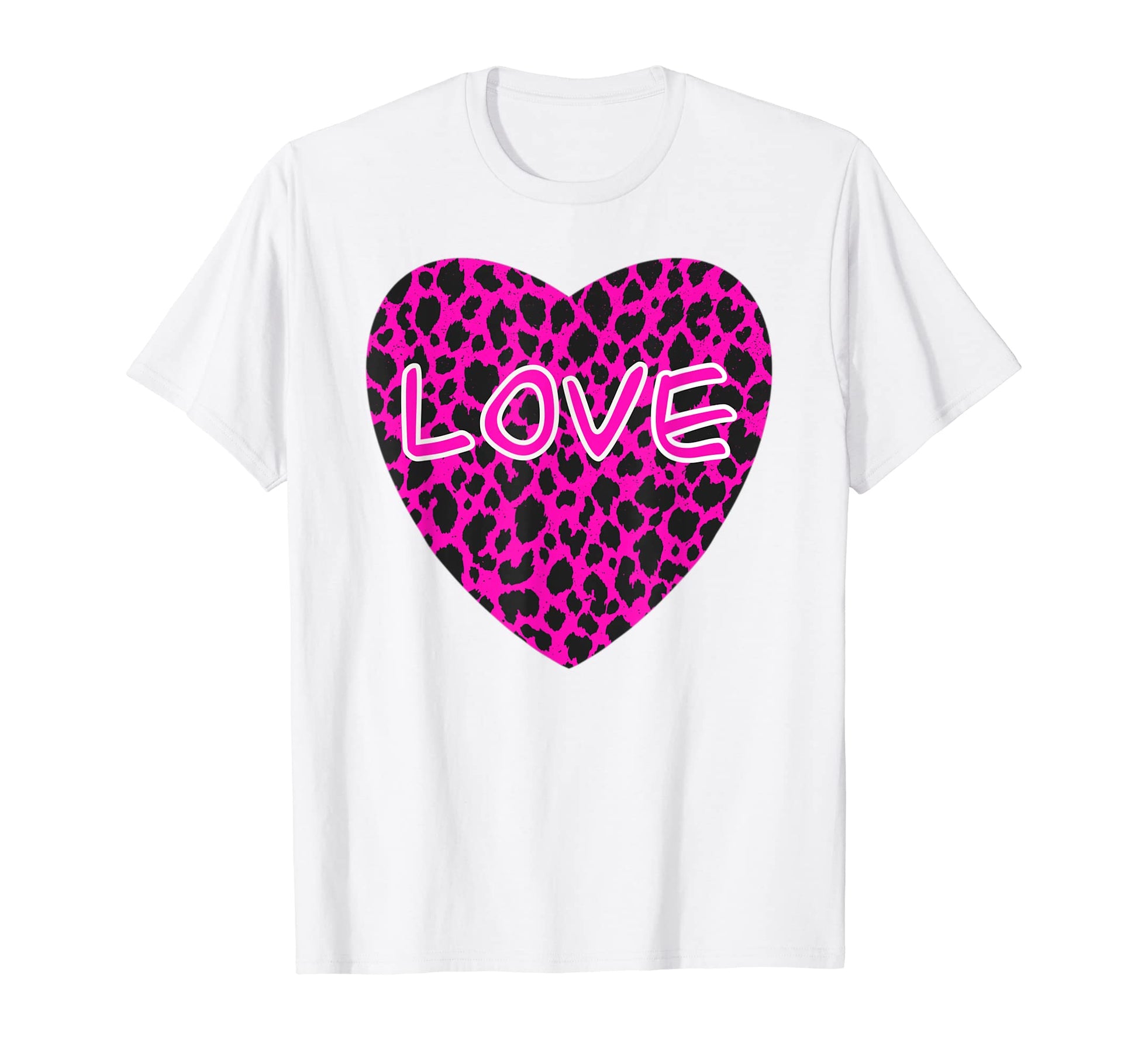 Leopard Heart Mcbling Y2K Aesthetic T-Shirt - Fun Novelty Design Unisex - T-Shirt, Sweatshirt, Hoodie