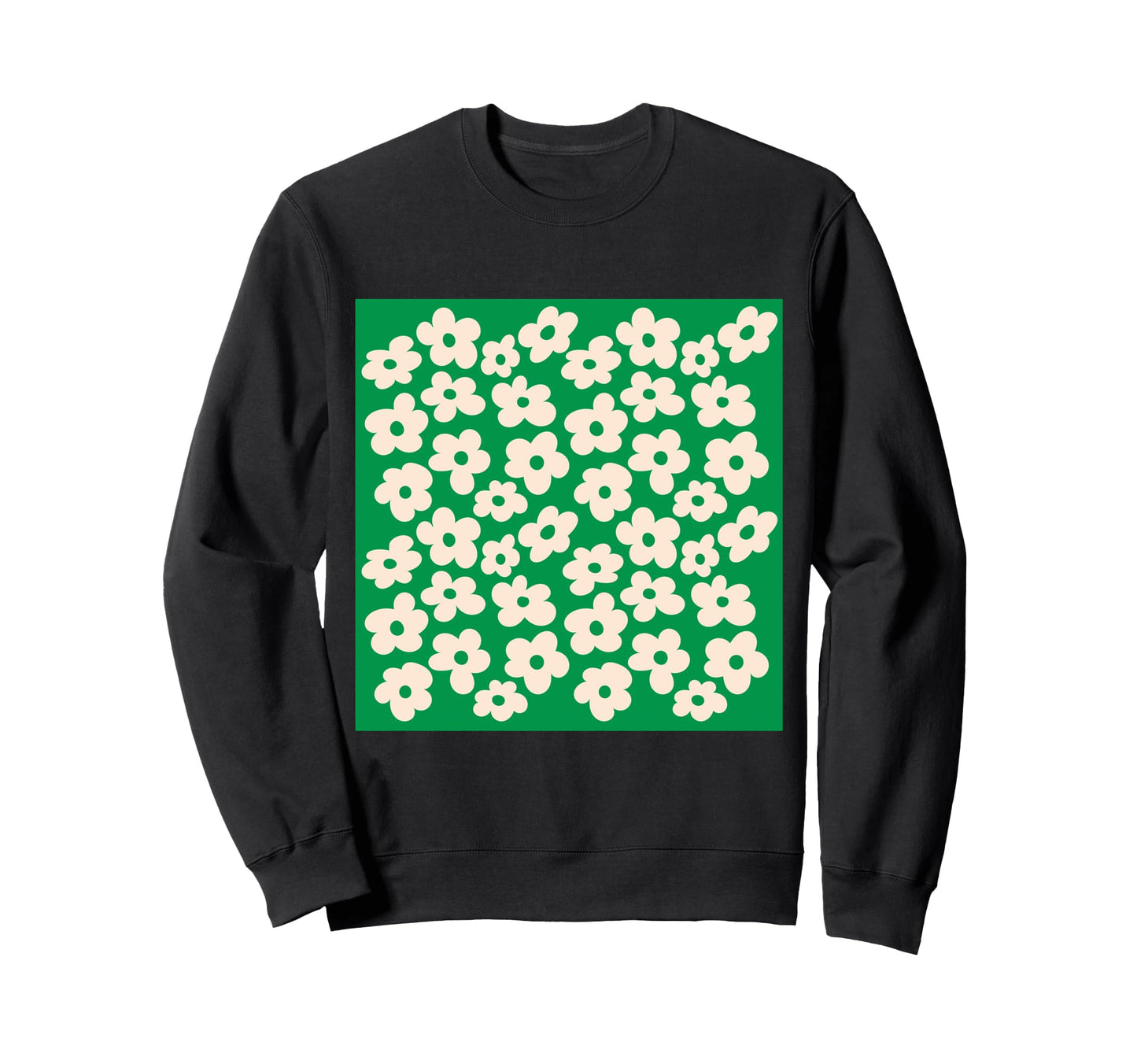 Aesthetic Cream Flowers Kelly Sweatshirt - Custom Art Print for Adults - T-Shirt, Sweatshirt, Hoodie