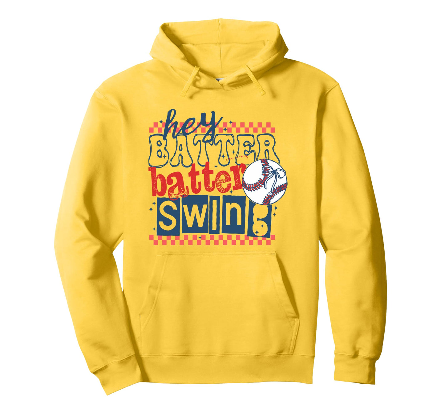 Hey Baseball Batter Batter Swing Funny Hoodie - Trendy Graphic for Adults - T-Shirt, Sweatshirt, Hoodie