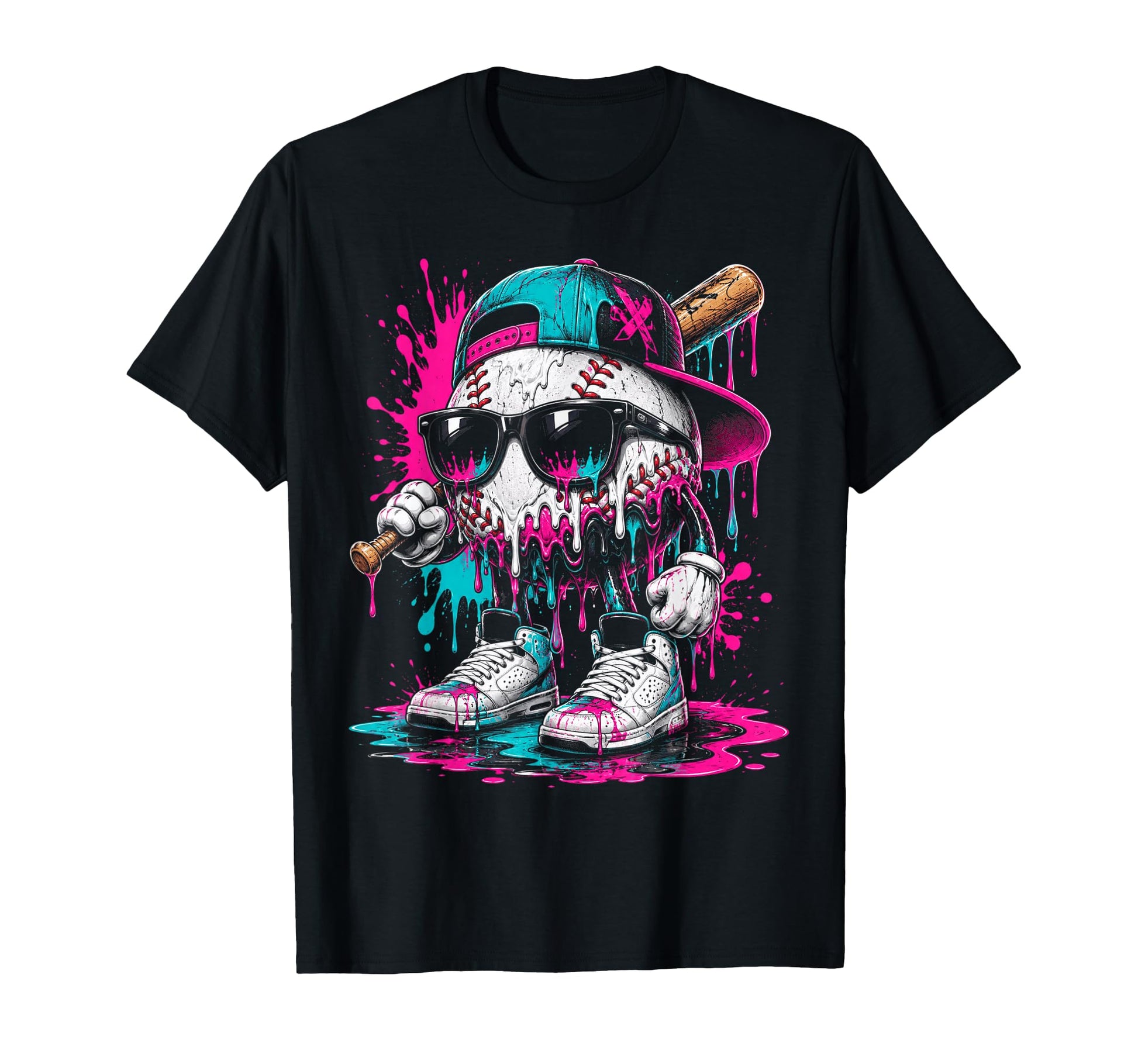 Baseball Street Art Splash T-Shirt - Aesthetic Graphic Unisex - T-Shirt, Sweatshirt, Hoodie