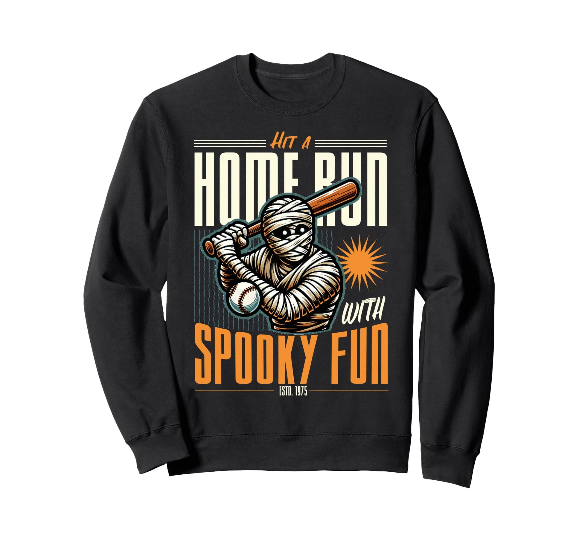 Spooky Mummy Baseball Player Sweatshirt - Custom Art Print for Adults - T-Shirt, Sweatshirt, Hoodie