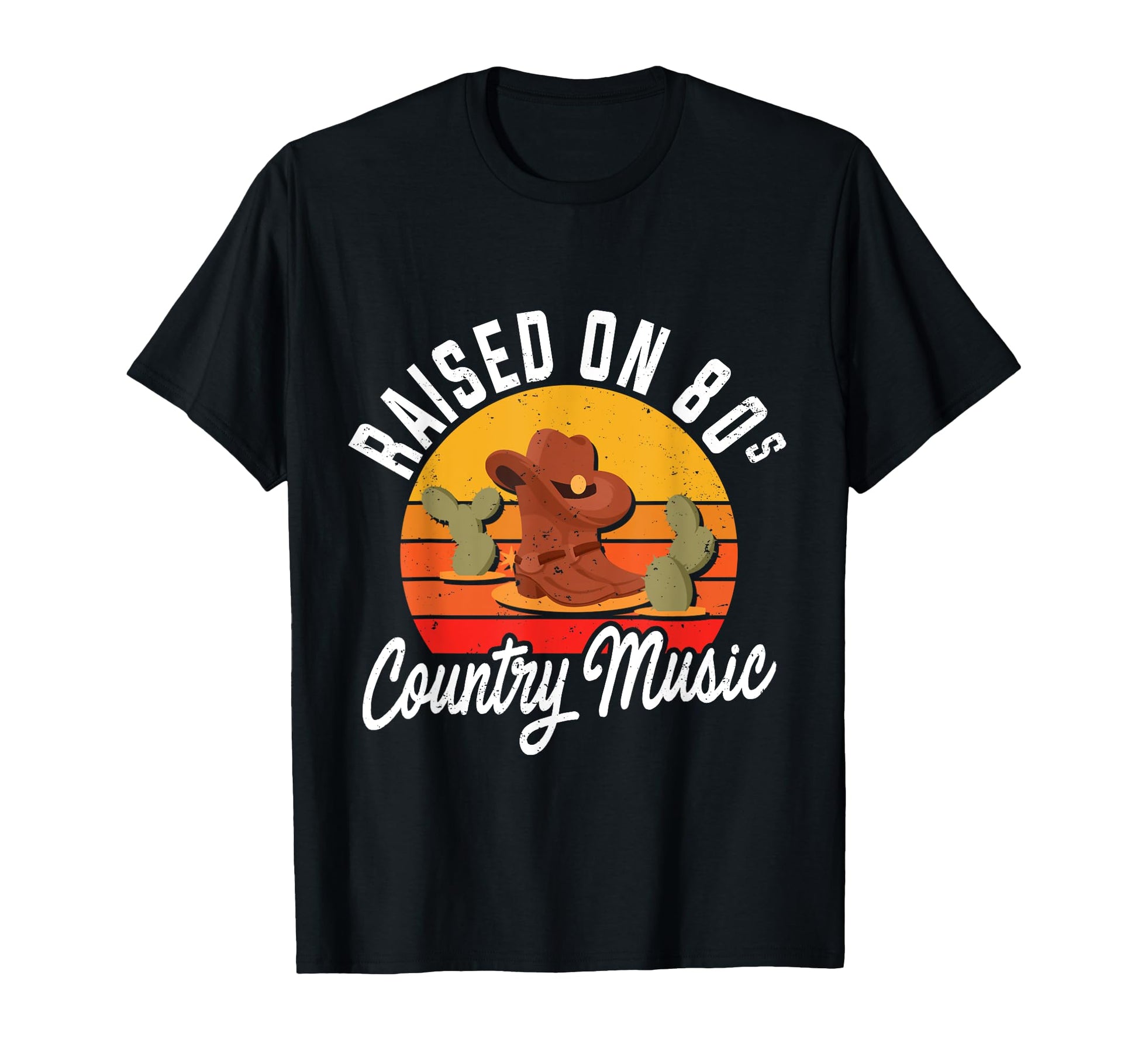 Funny Raised 80S Country Music Country T-Shirt - Trendy Graphic Unisex - T-Shirt, Sweatshirt, Hoodie