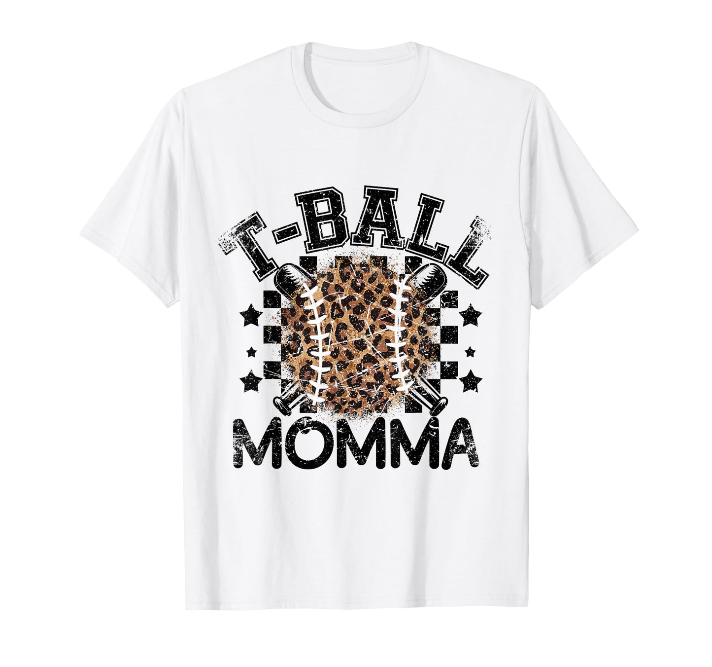 T Ball Teeball Momma Leopard T-Shirt - Casual Everyday Wear Men Women - T-Shirt, Sweatshirt, Hoodie