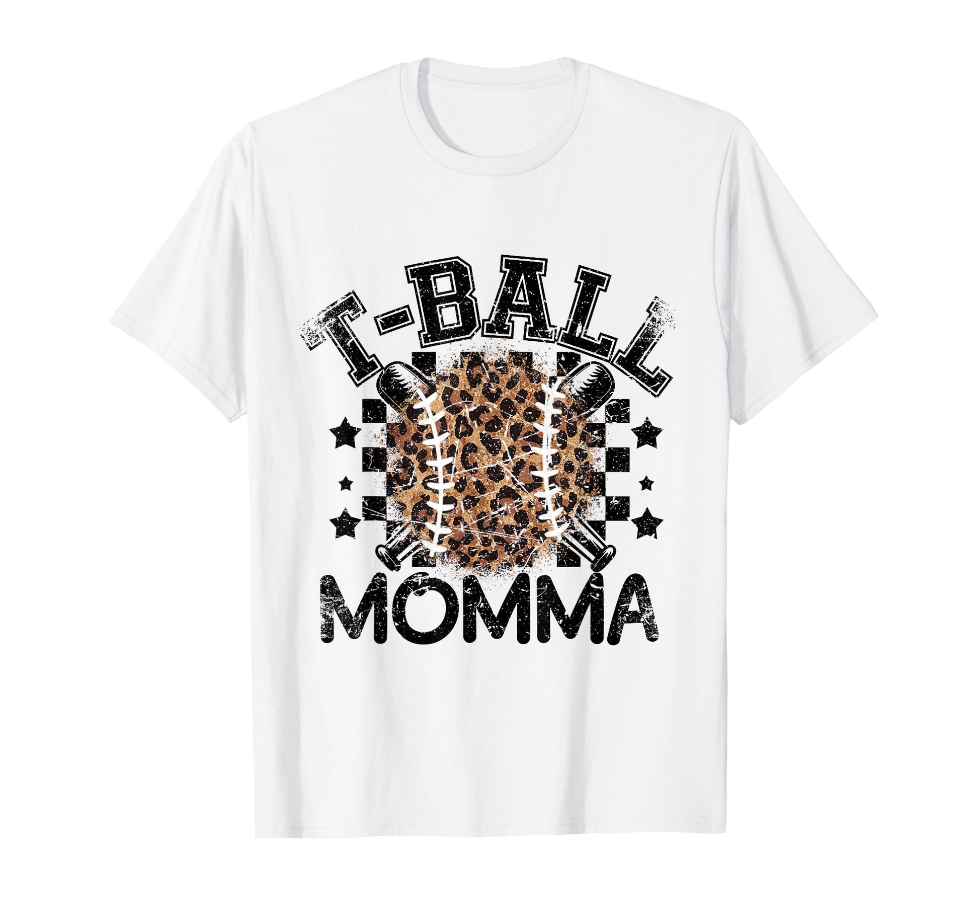 T Ball Teeball Momma Leopard T-Shirt - Casual Everyday Wear Men Women - T-Shirt, Sweatshirt, Hoodie