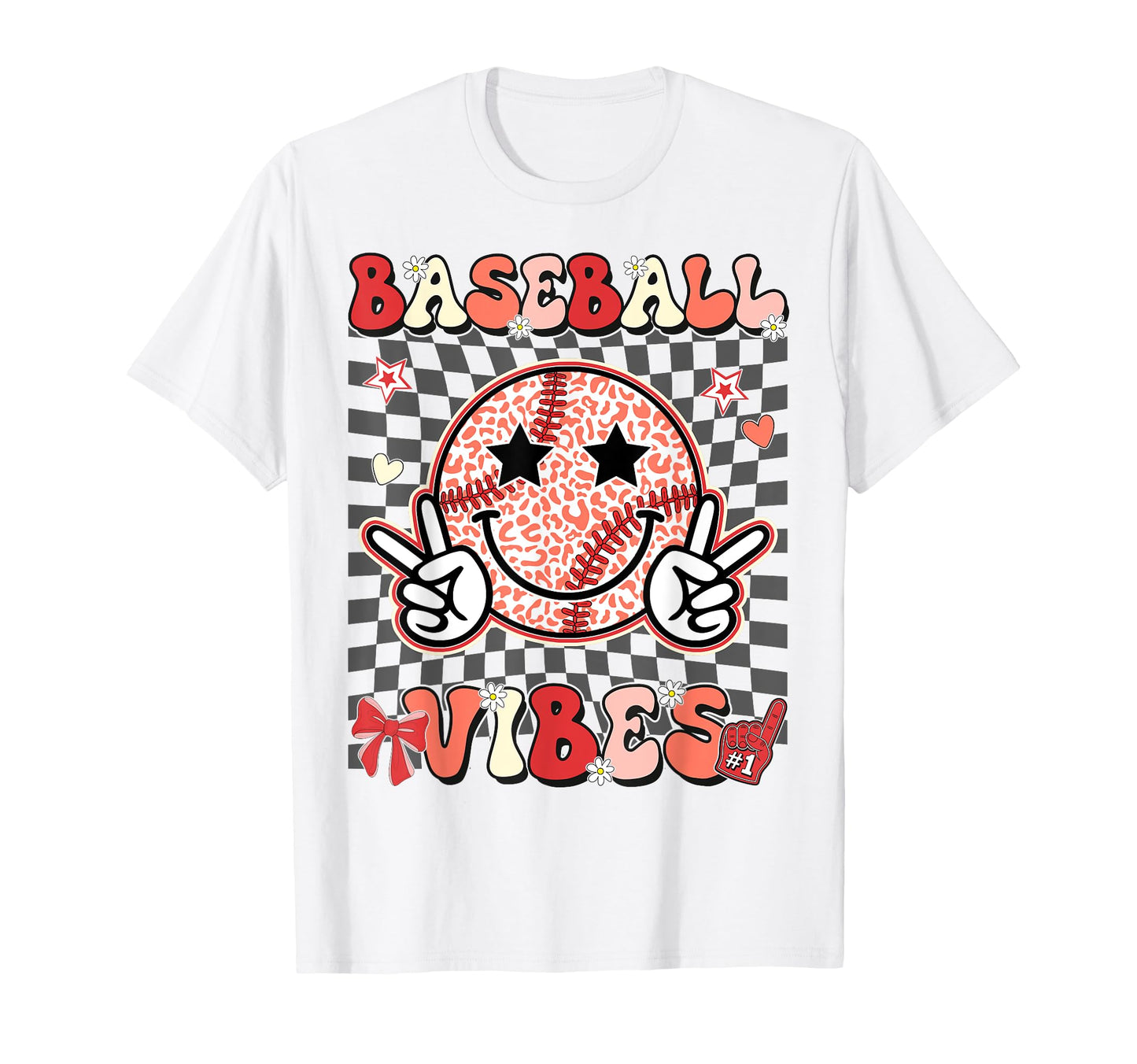 Baseball Vibes Leopard Checkered Game T-Shirt - Streetwear Style Men Women - T-Shirt, Sweatshirt, Hoodie