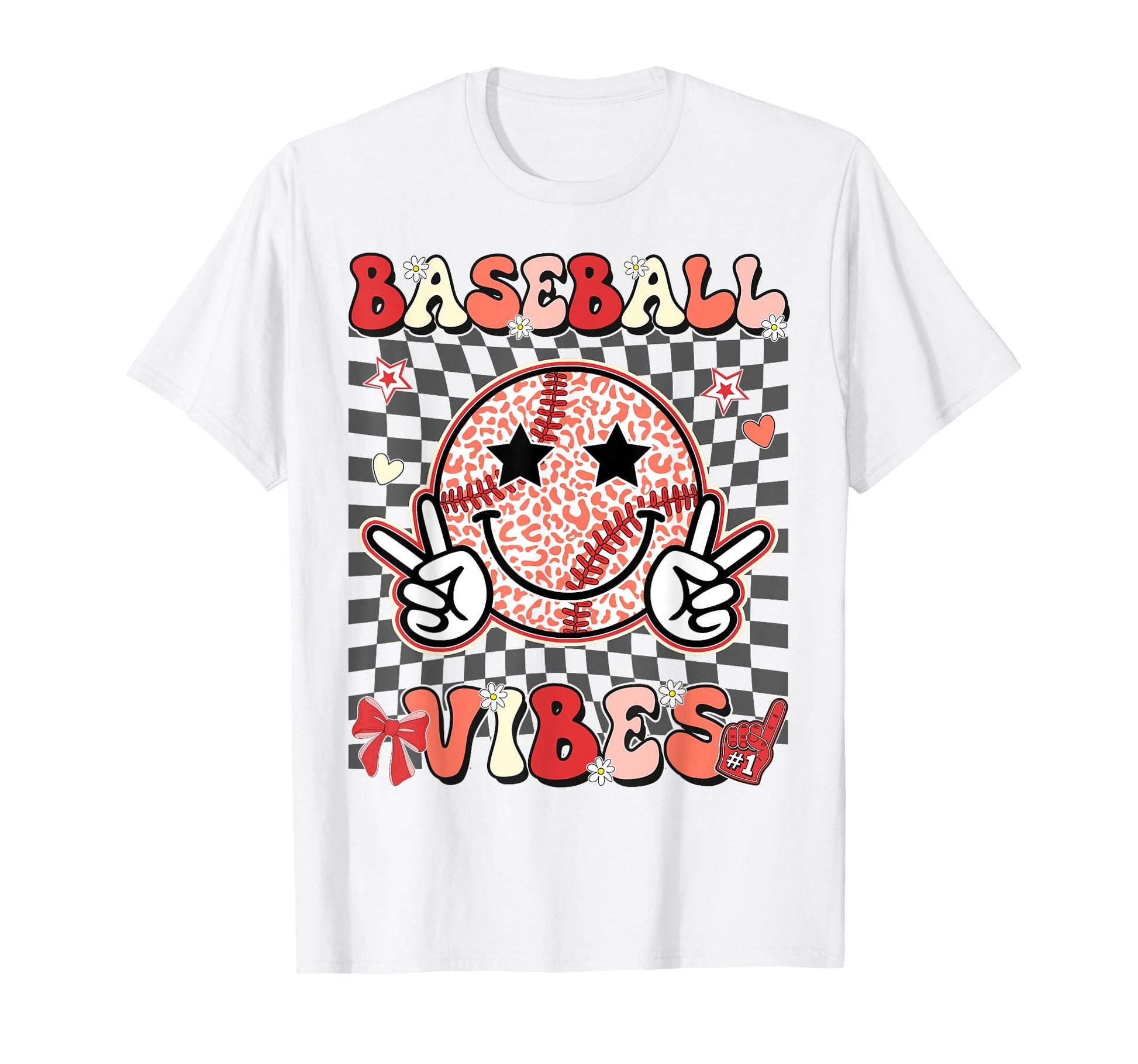 Baseball Vibes Leopard Checkered Game T-Shirt - Streetwear Style Men Women - T-Shirt, Sweatshirt, Hoodie