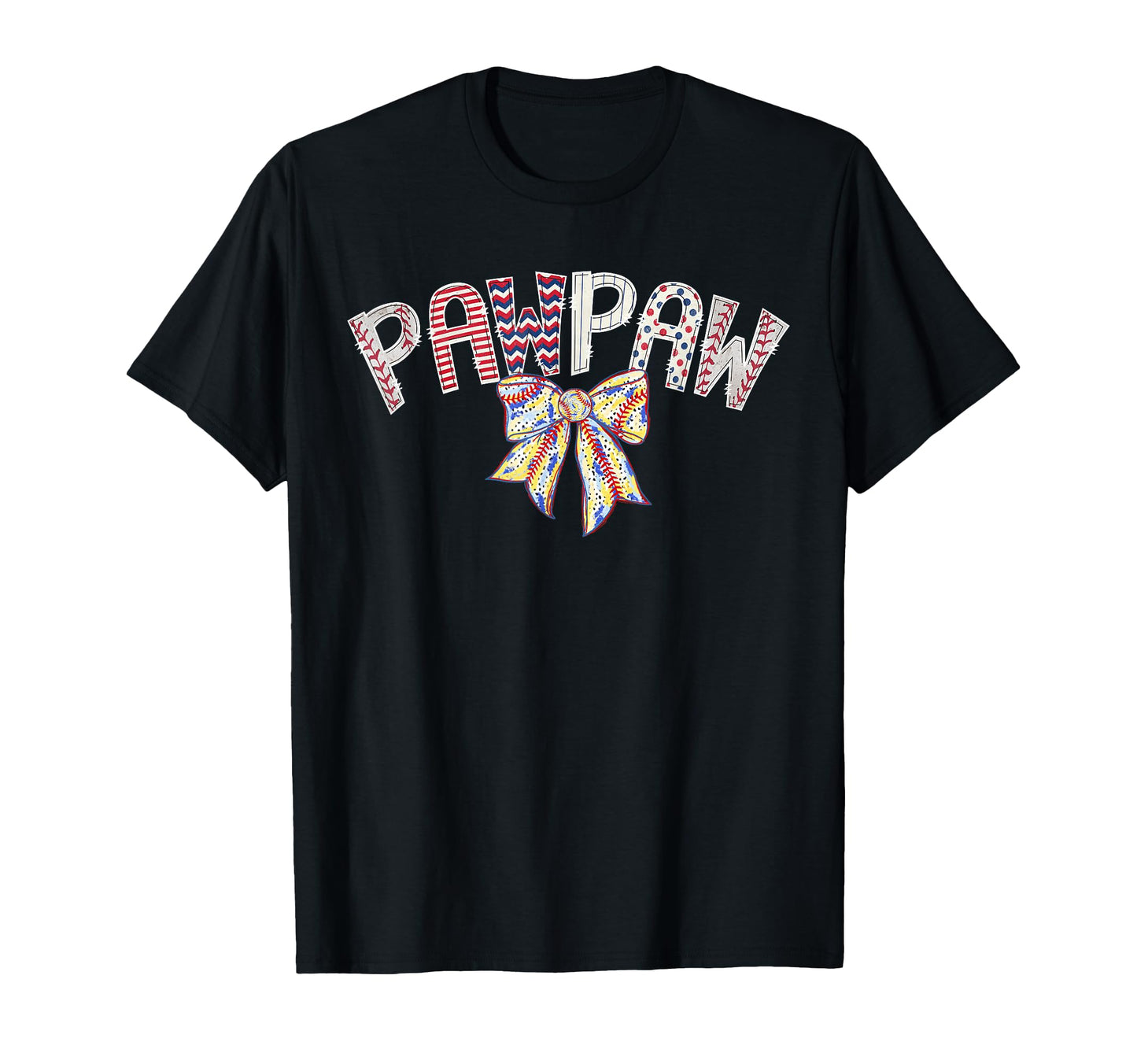 Baseball Pawpaw Coquette Bow Game Day T-Shirt - Trendy Graphic for Adults - T-Shirt, Sweatshirt, Hoodie