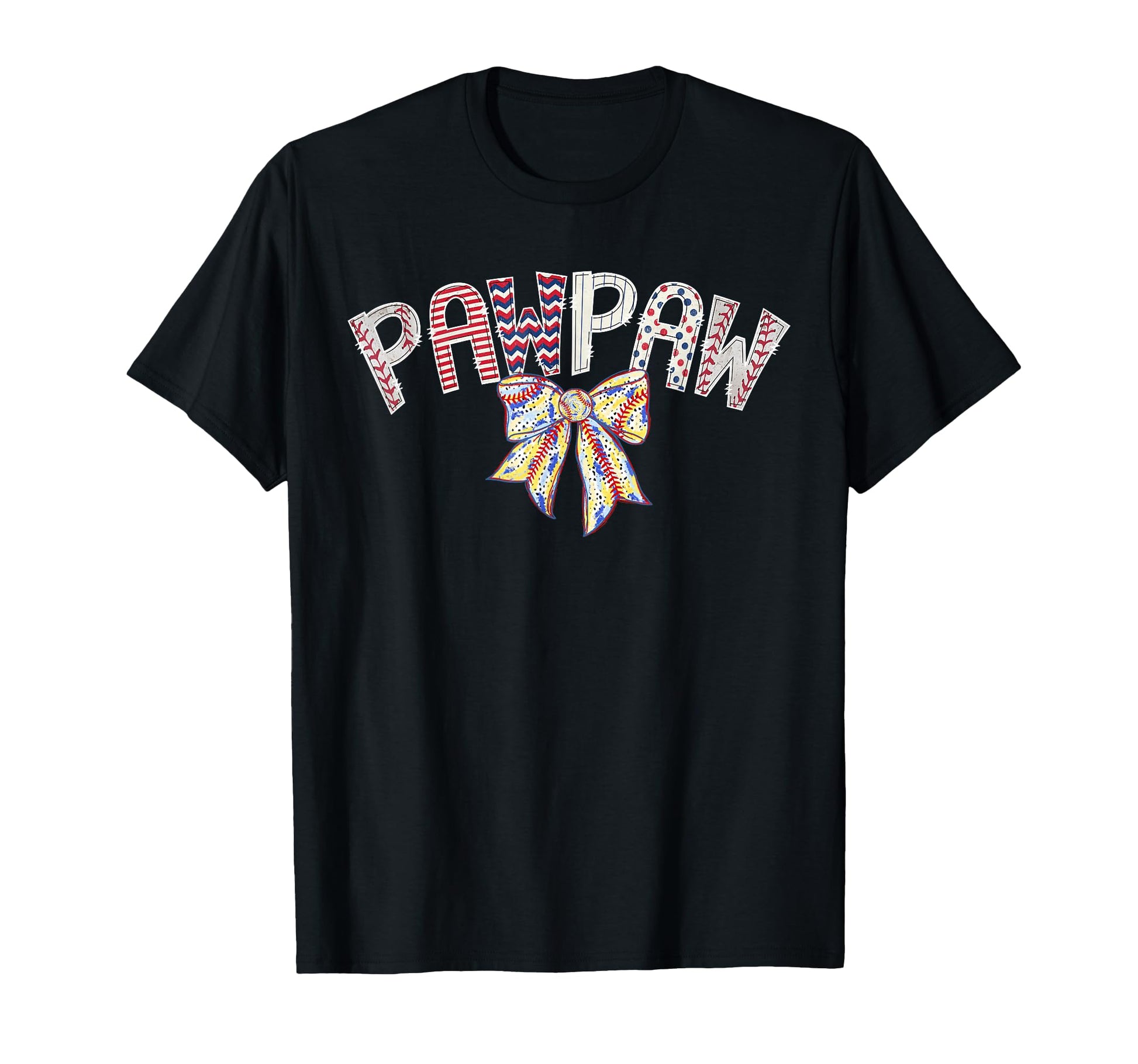 Baseball Pawpaw Coquette Bow Game Day T-Shirt - Trendy Graphic for Adults - T-Shirt, Sweatshirt, Hoodie
