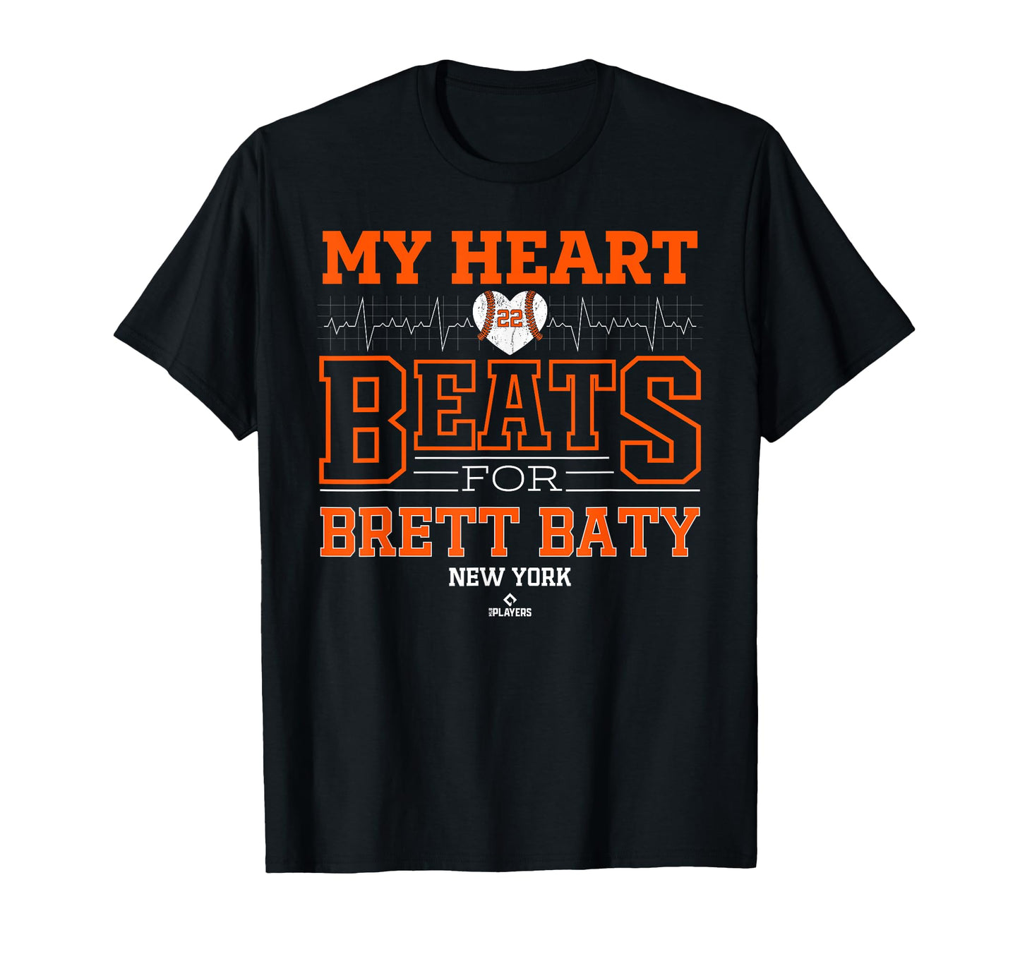 My Heart Beats Brett Baty New York T-Shirt - Trendy Graphic for Adults - T-Shirt, Sweatshirt, Hoodie