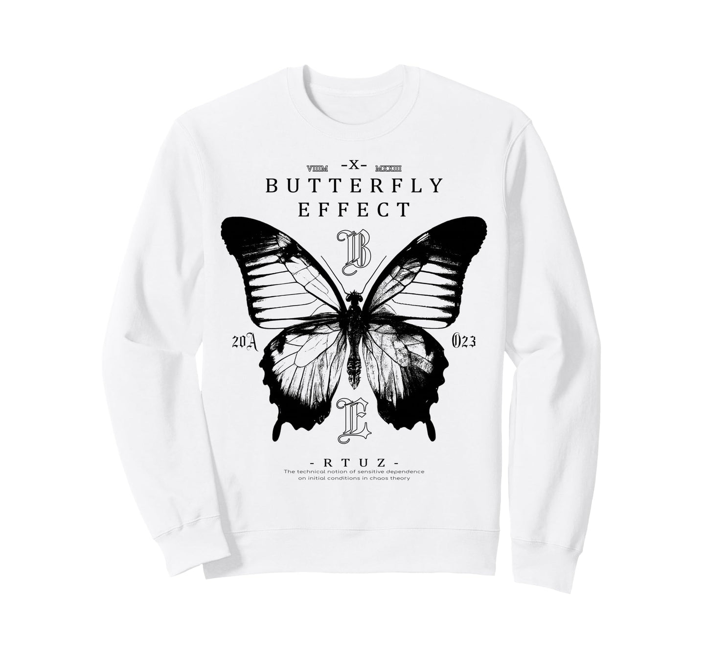 Y2K Streetwear Butterfly Sweatshirt - Fun Novelty Design Unisex - T-Shirt, Sweatshirt, Hoodie