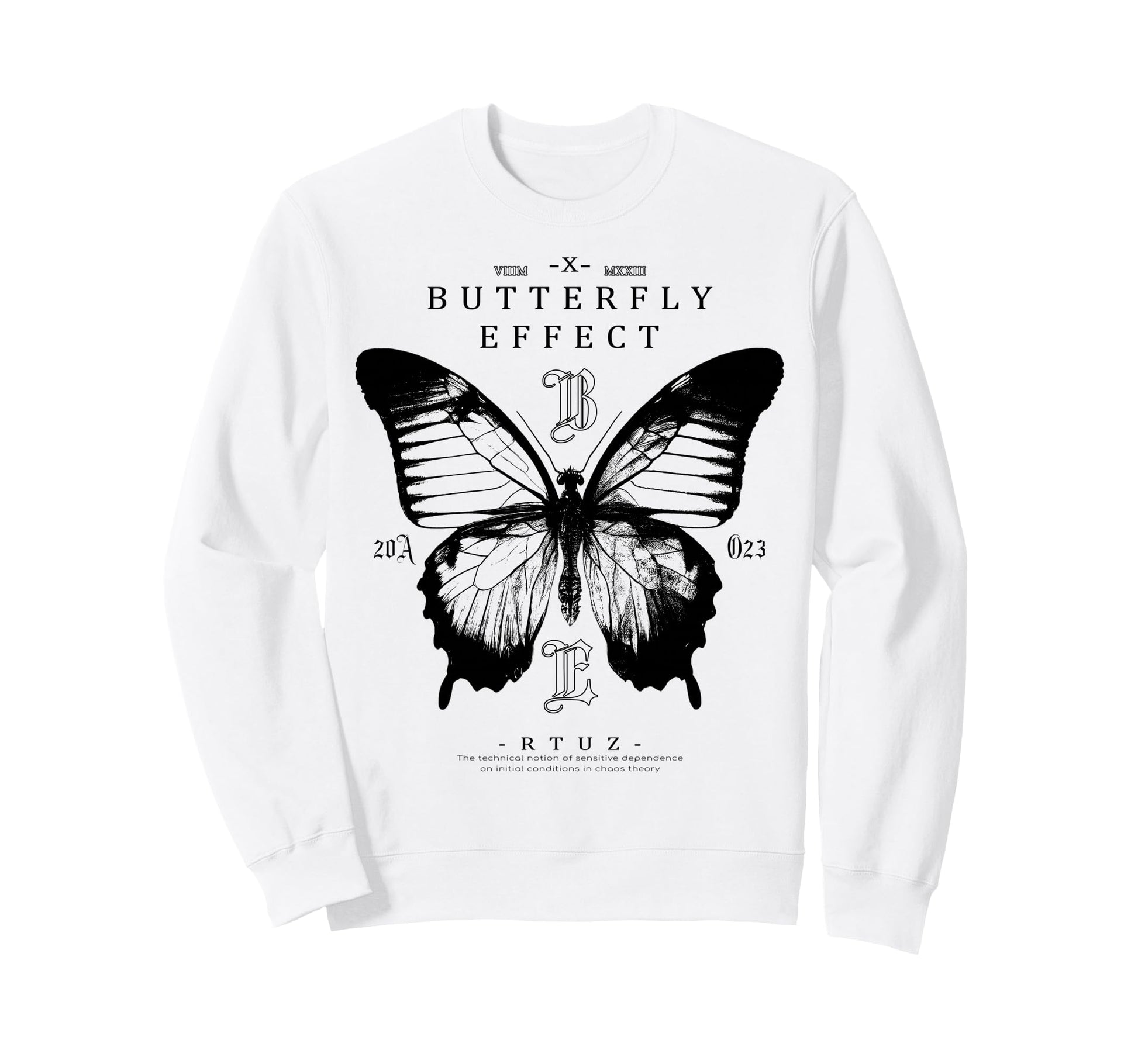 Y2K Streetwear Butterfly Sweatshirt - Fun Novelty Design Unisex - T-Shirt, Sweatshirt, Hoodie