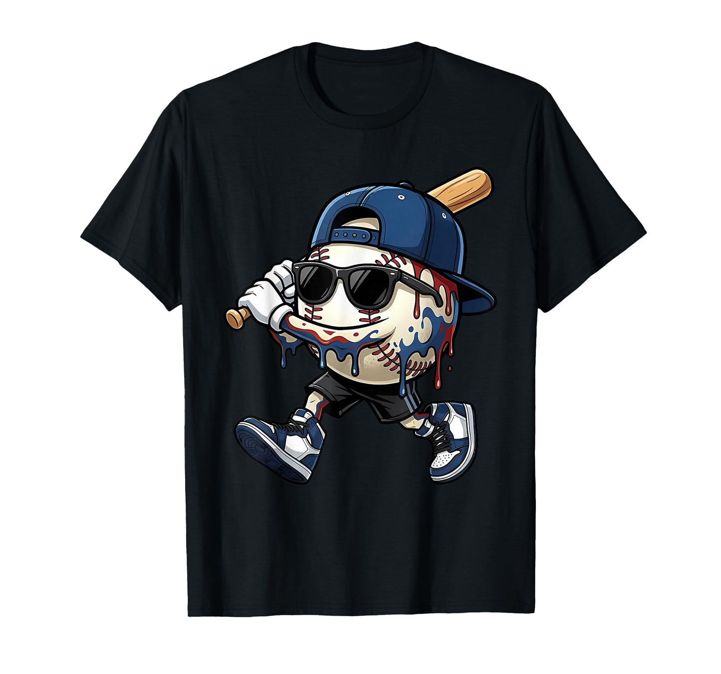 Baseball Drip Ice Cream Drip Baseball T-Shirt - Minimalist Print Unisex - T-Shirt, Sweatshirt, Hoodie