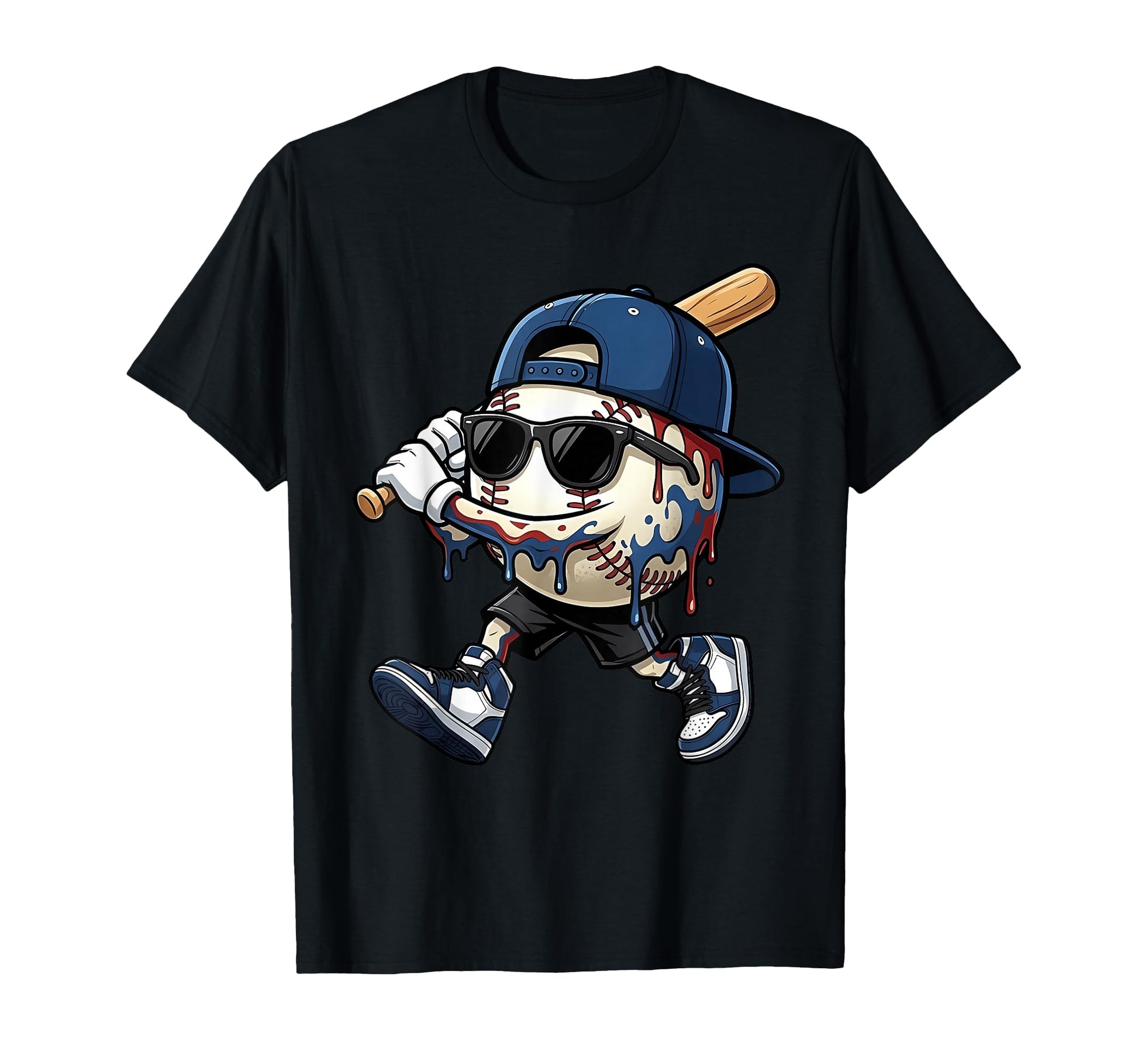 Baseball Drip Ice Cream Drip Baseball T-Shirt - Minimalist Print Unisex - T-Shirt, Sweatshirt, Hoodie