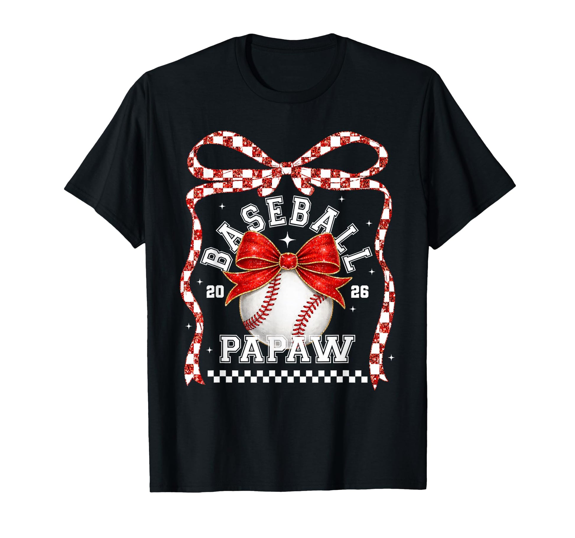 Baseball Papaw Coquette Bow Game T-Shirt - Fun Novelty Design Men Women - T-Shirt, Sweatshirt, Hoodie