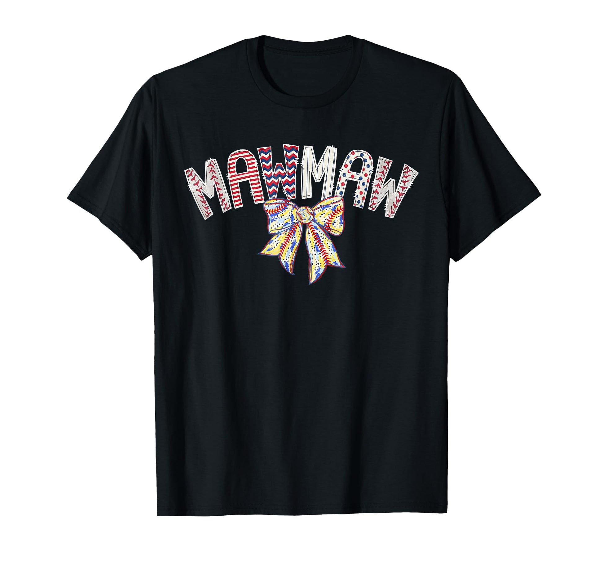 Baseball Mawmaw Coquette Bow Game T-Shirt - Fun Novelty Design for Adults - T-Shirt, Sweatshirt, Hoodie