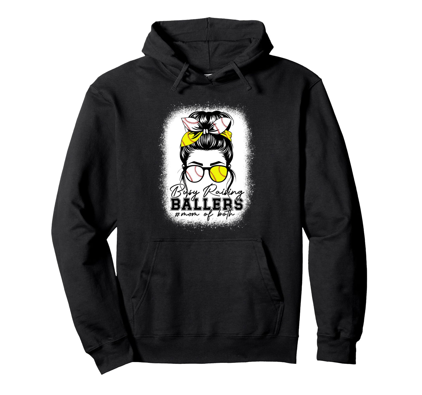 Busy Raising Ballers Baseball Softball Hoodie - Trendy Graphic for Adults - T-Shirt, Sweatshirt, Hoodie