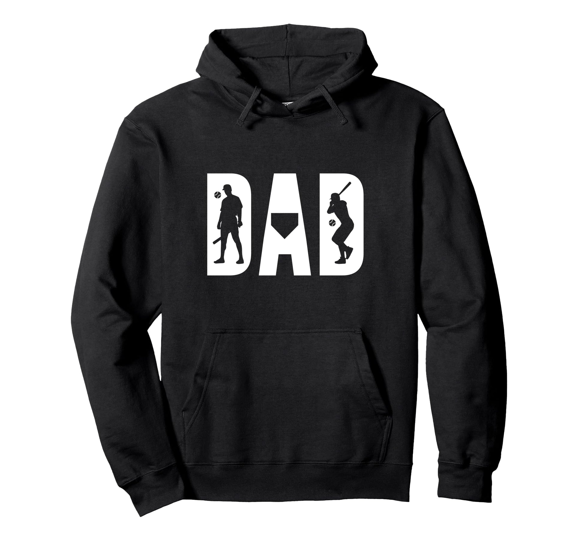 Baseball Dad Fathers Day Birthday Hoodie - Custom Art Print for Adults - T-Shirt, Sweatshirt, Hoodie
