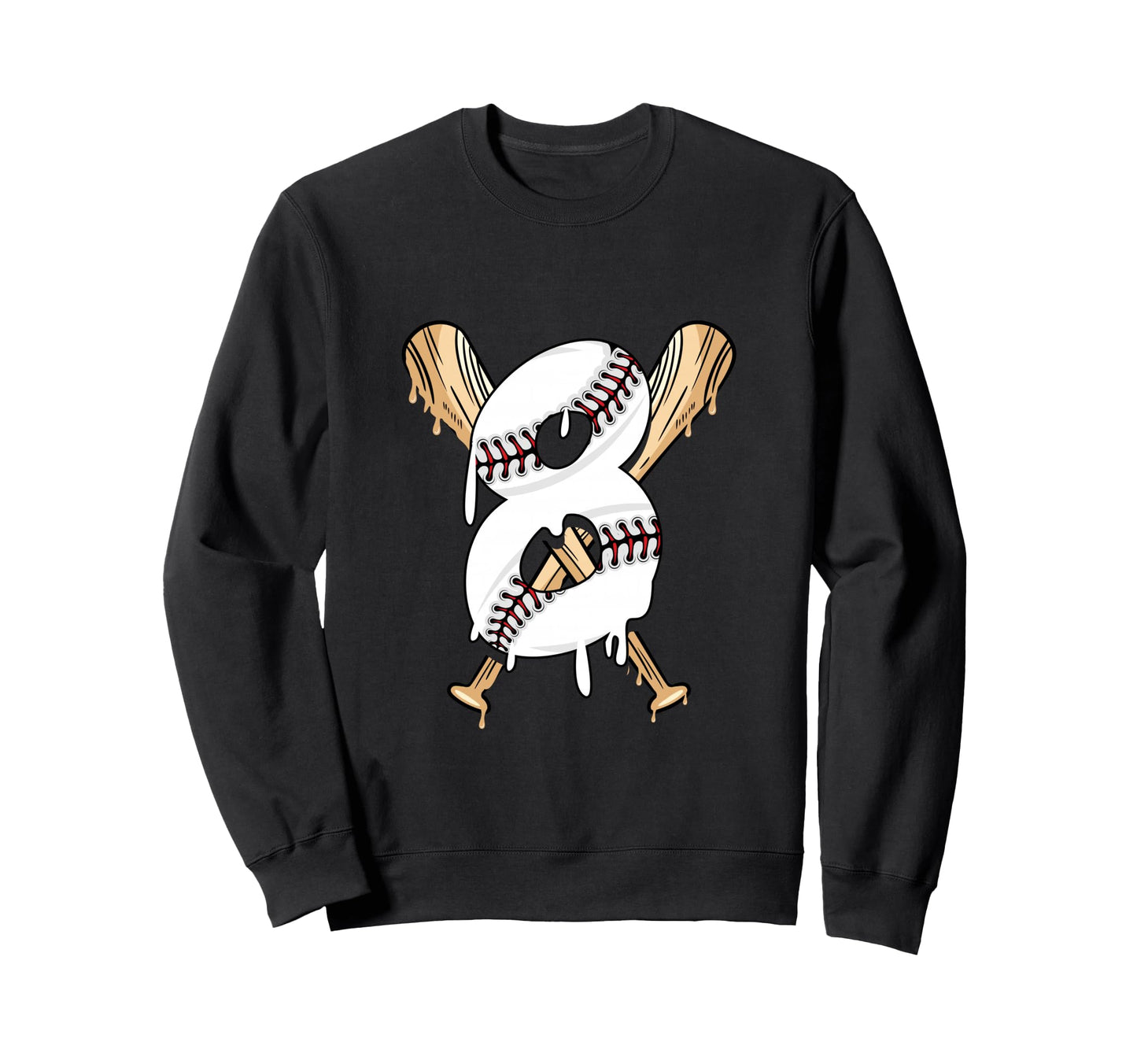 8Th Birthday Baseball Sweatshirt - Graphic Print Unisex - T-Shirt, Sweatshirt, Hoodie
