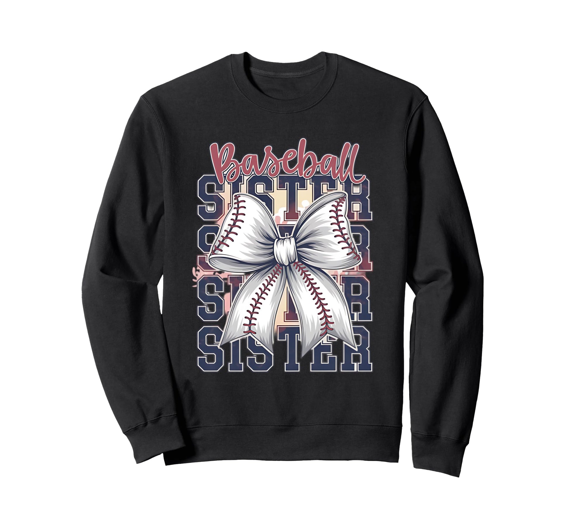 Baseball Sister Coquette Bow Sweatshirt - Trendy Graphic Unisex - T-Shirt, Sweatshirt, Hoodie