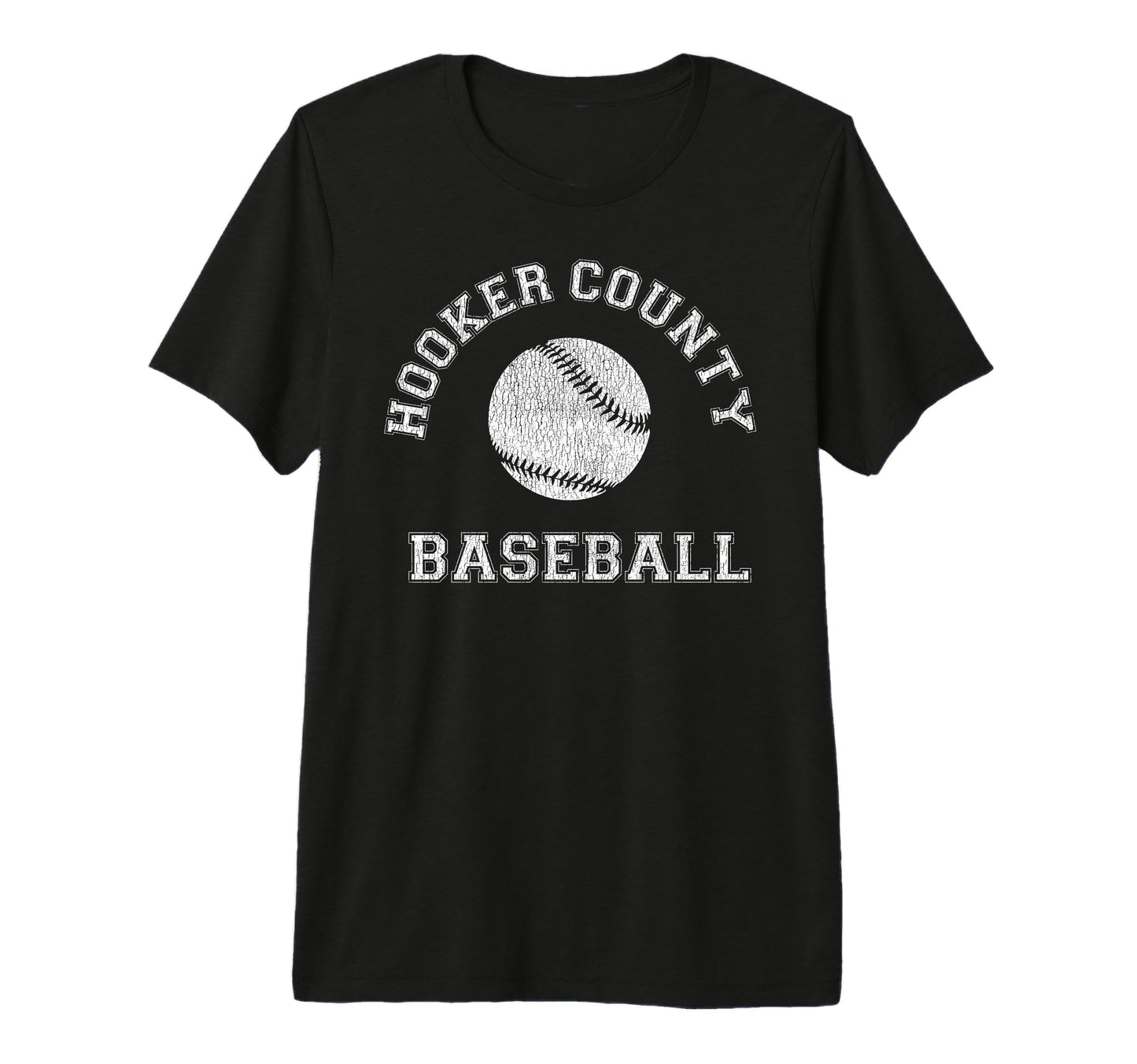 Hooker County Baseball Distressed T-Shirt - Casual Everyday Wear Men Women - T-Shirt, Sweatshirt, Hoodie