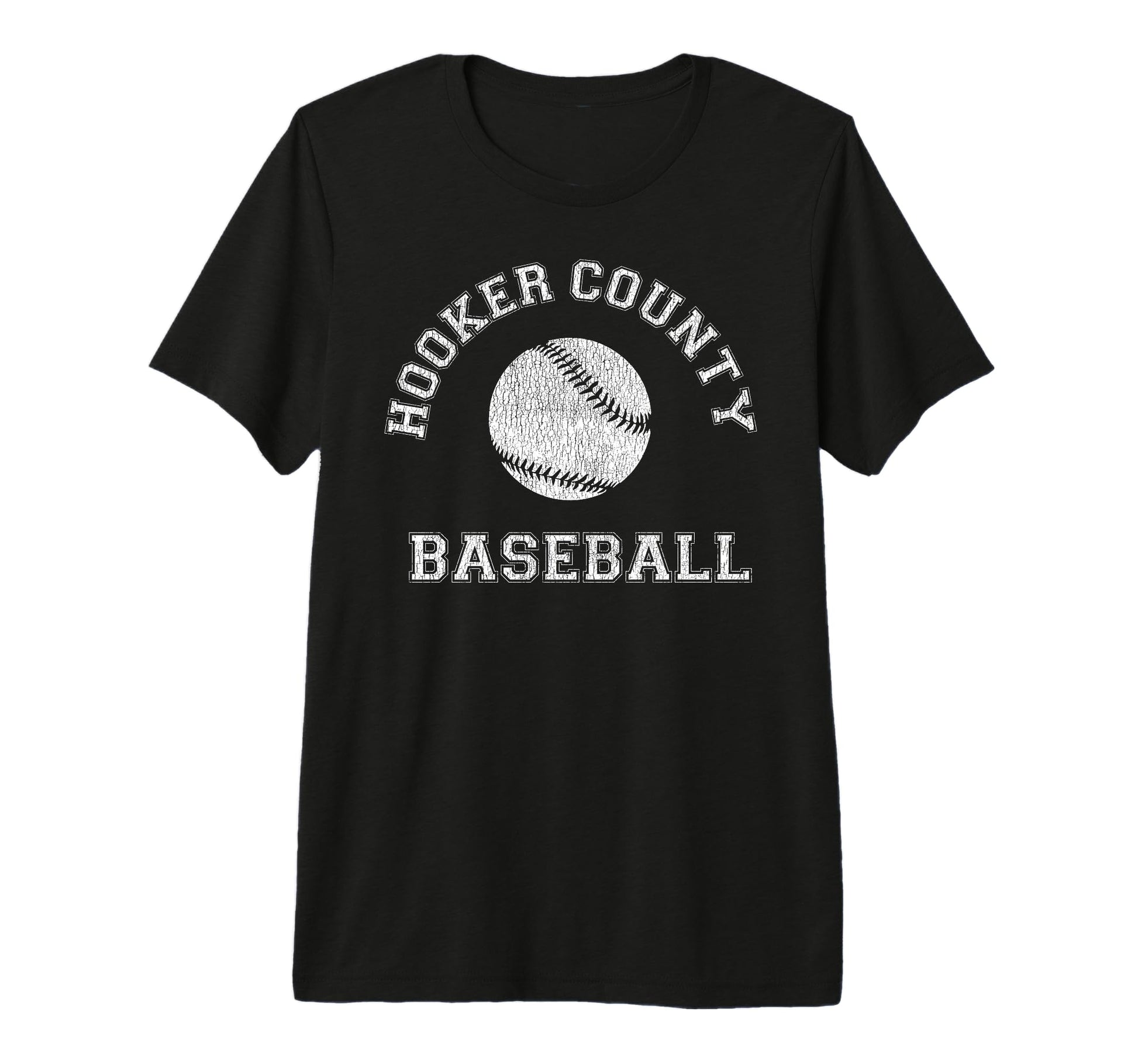 Hooker County Baseball Distressed T-Shirt - Casual Everyday Wear Men Women - T-Shirt, Sweatshirt, Hoodie