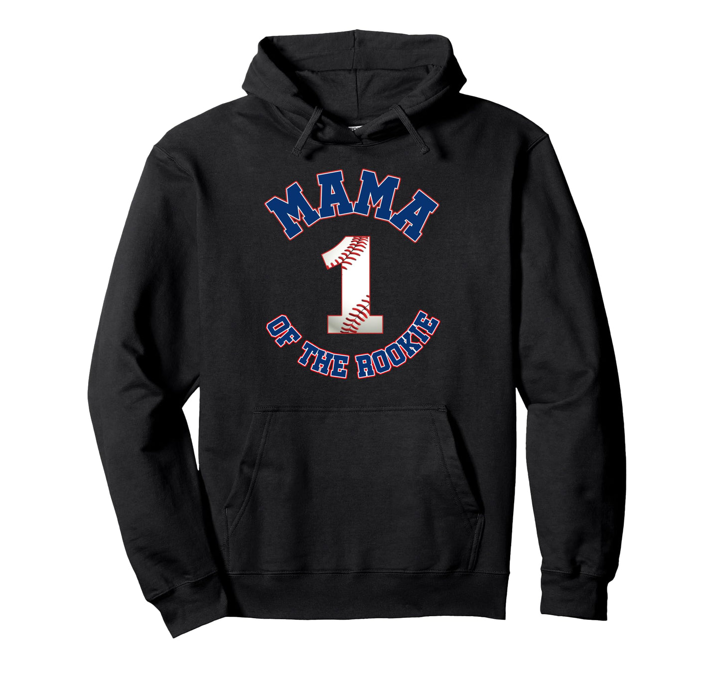 Mama Rookie 1St Birthday Baseball Family Hoodie - Graphic Print Unisex - T-Shirt, Sweatshirt, Hoodie