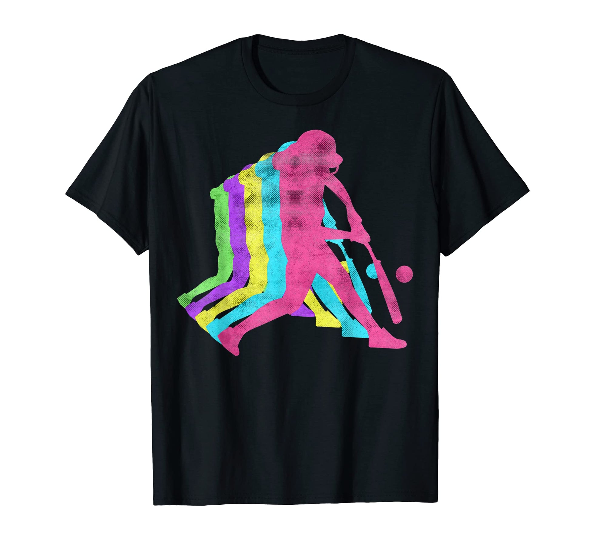 Softball Homerun Hit 80S Colors 1980S T-Shirt - Aesthetic Graphic Men Women - T-Shirt, Sweatshirt, Hoodie
