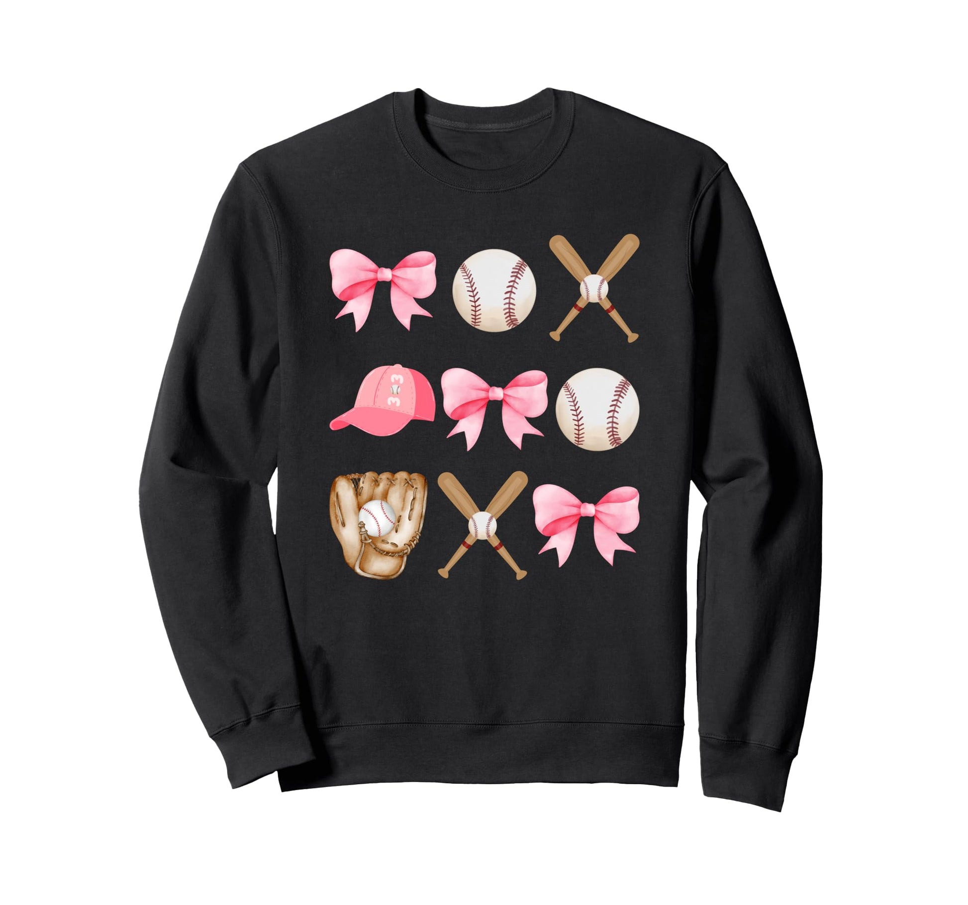 Baseball Mom Coquette Mothers Day Sweatshirt - Unique Graphic Men Women - T-Shirt, Sweatshirt, Hoodie