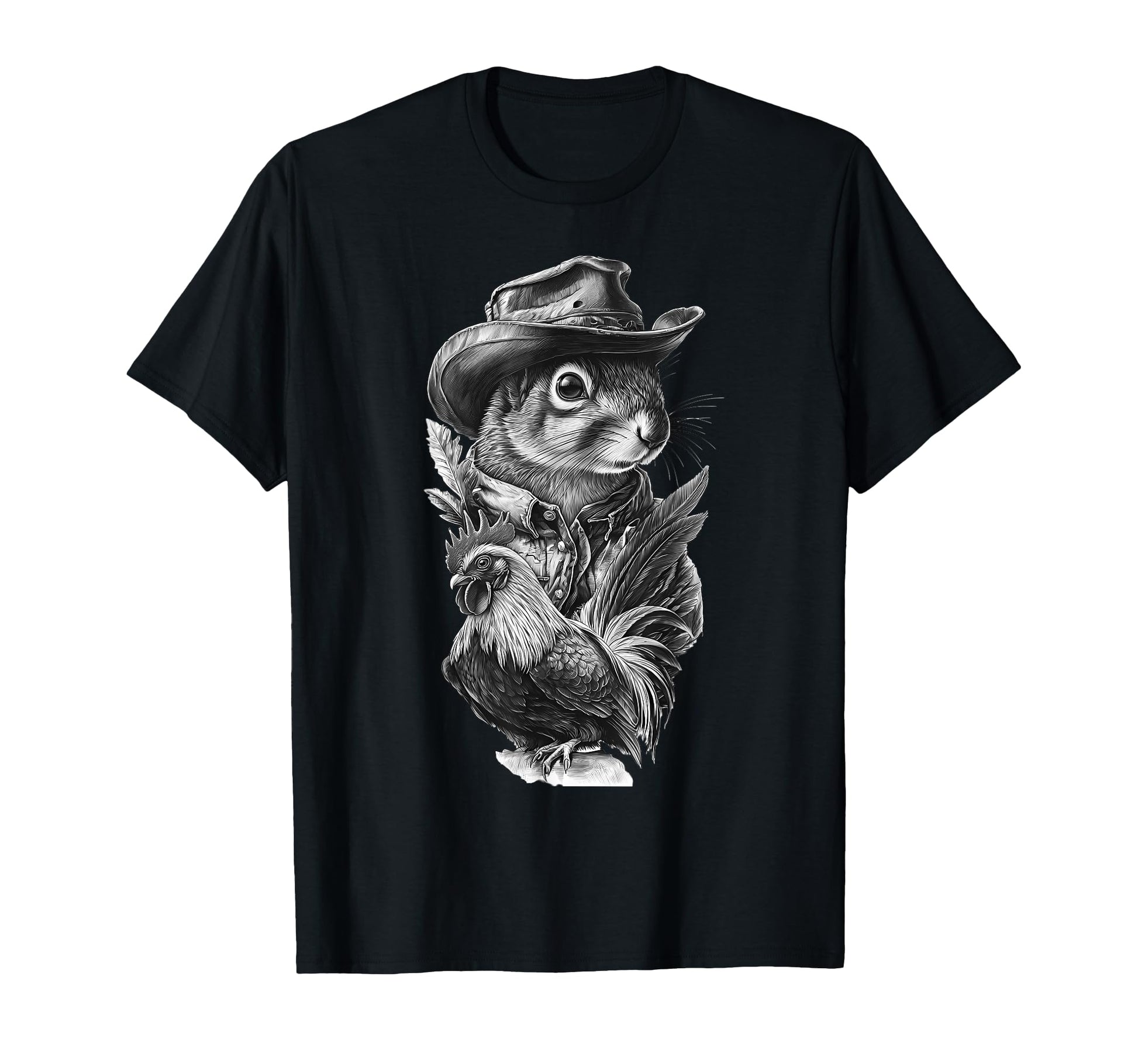 Squirrel Cowboy Rodeo Cowgirl Western T-Shirt - Unique Graphic for Adults - T-Shirt, Sweatshirt, Hoodie