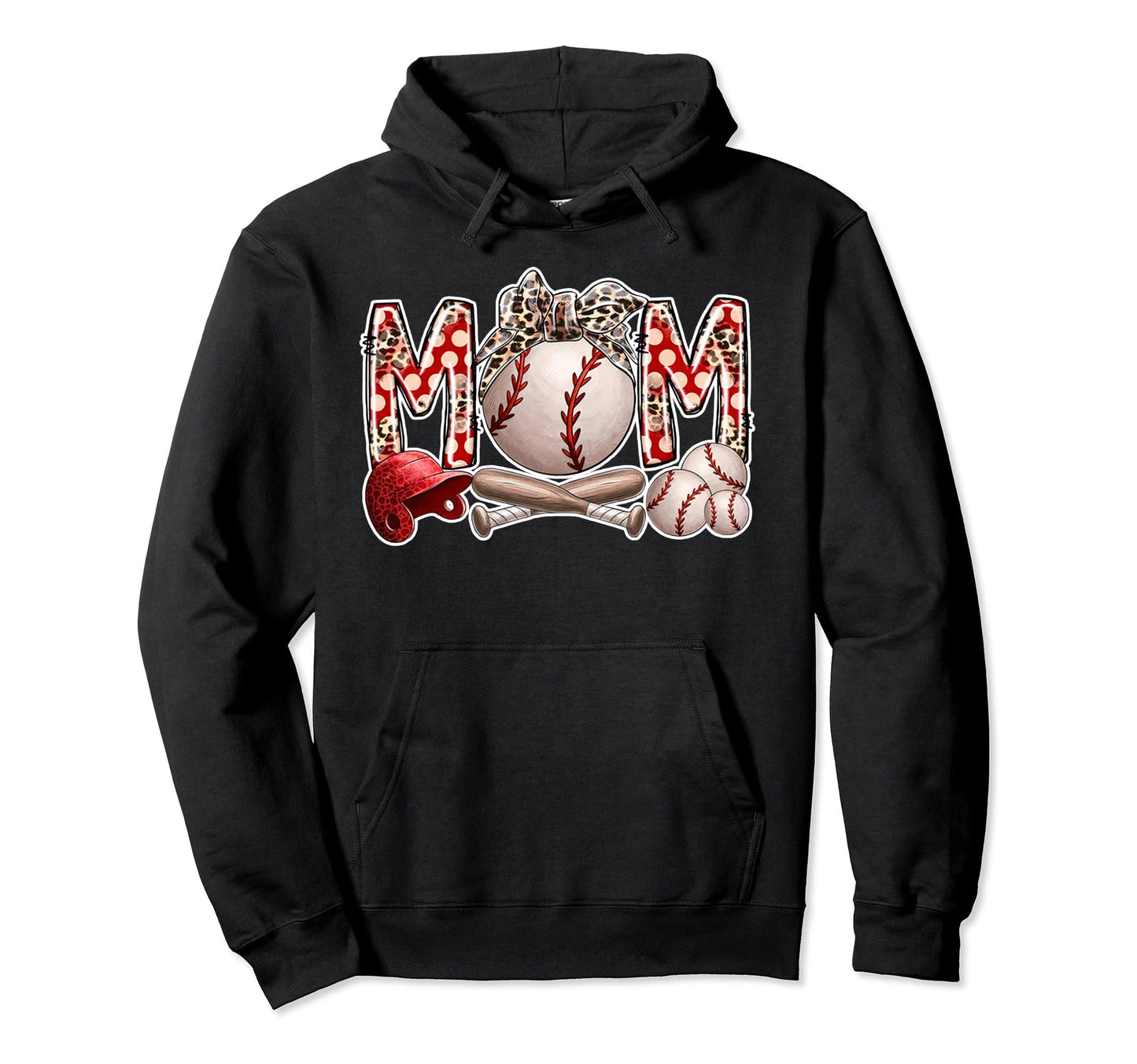 Baseball Mom Leopard Bandana Gift From Son Hoodie - Novelty Apparel Unisex - T-Shirt, Sweatshirt, Hoodie